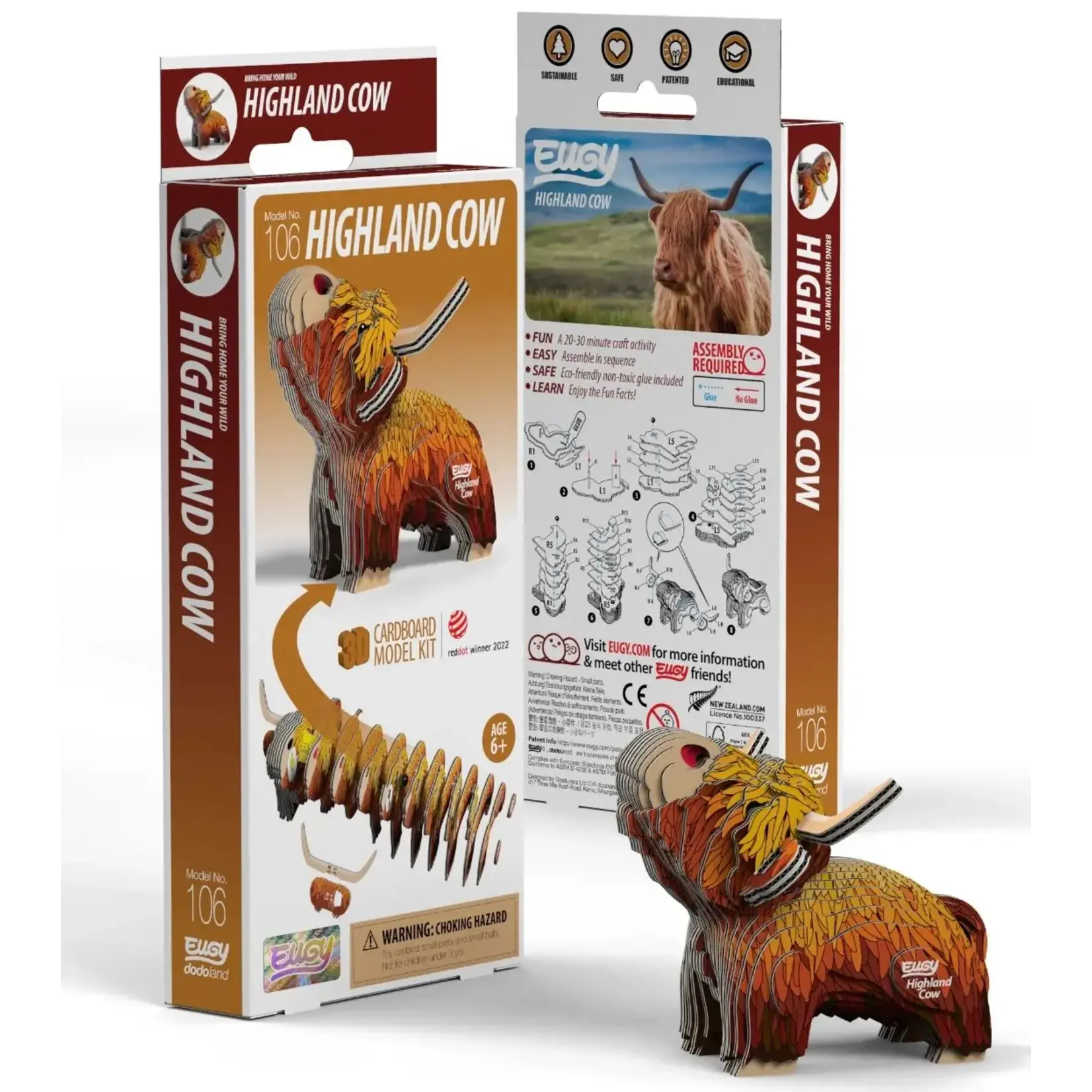 EUGY Highland Cow 3D Puzzle