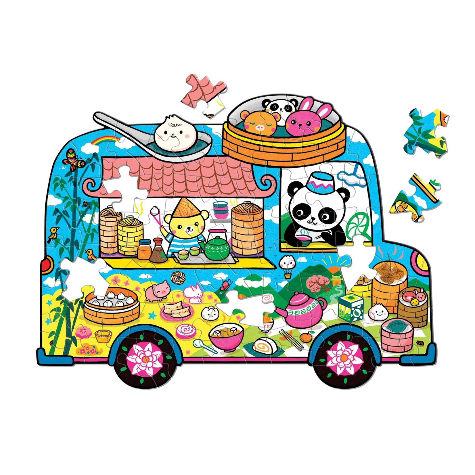 Mudpuppy Shaped Puzzle - Dumpling Truck 75 Piece