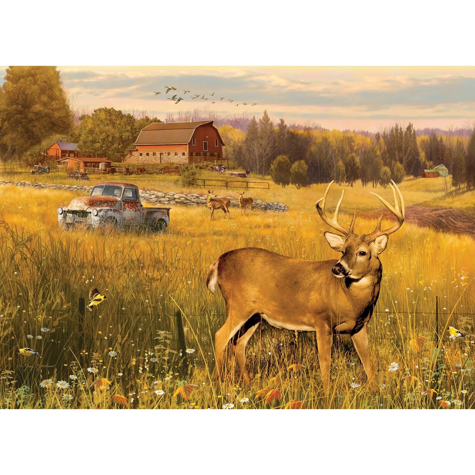 Cobble Hill Deer Field 500pc Puzzle