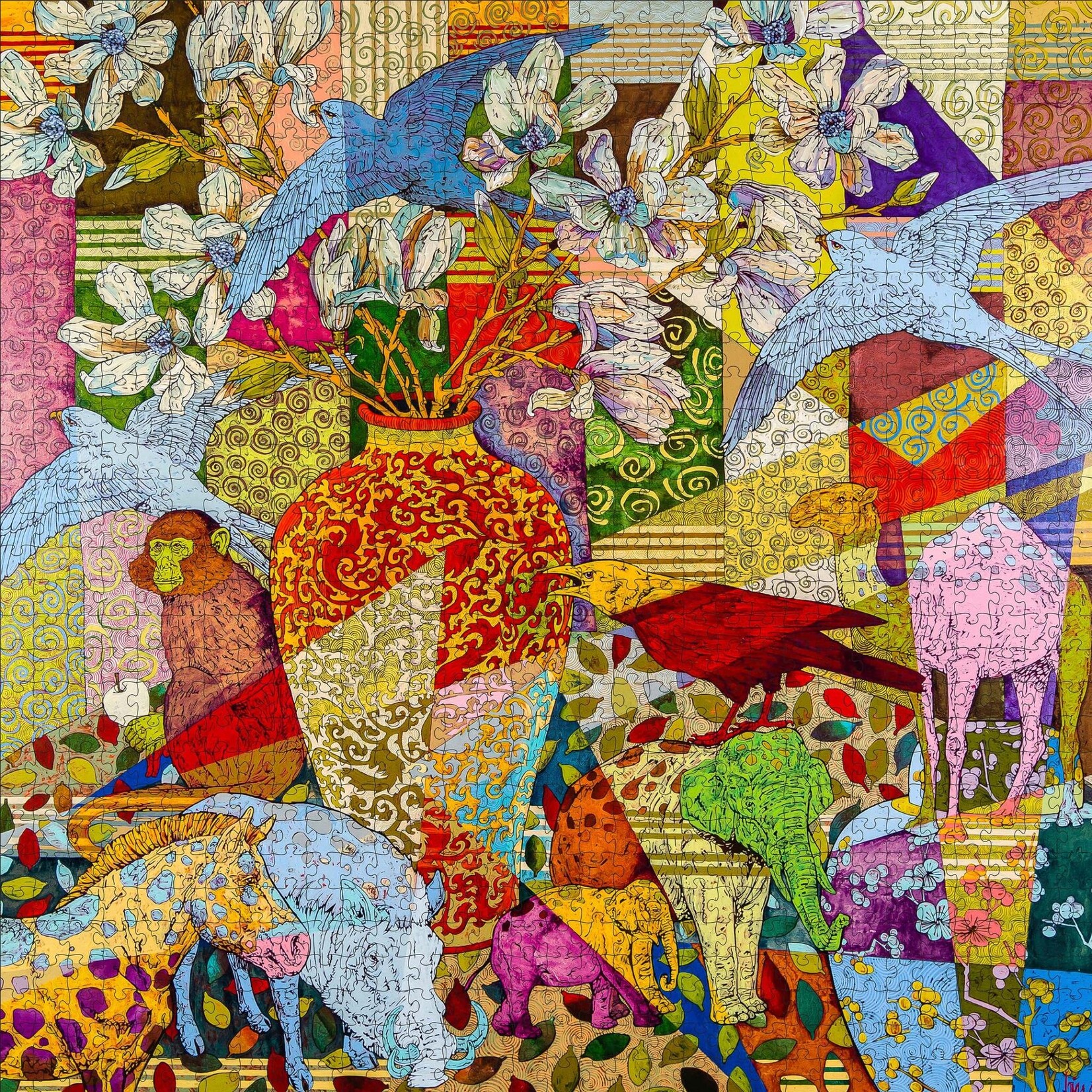 Pomegranate Grant Leier: Quilt 1000-Piece Jigsaw Puzzle