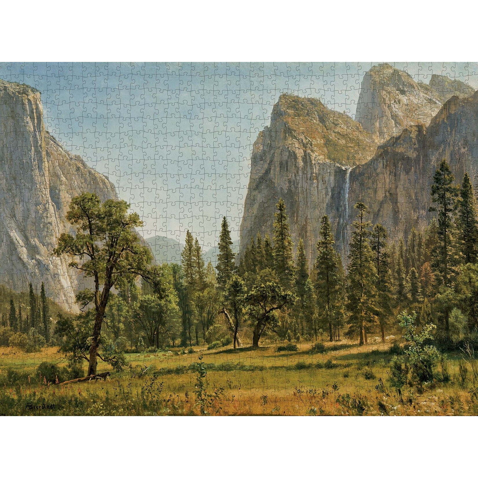 Pomegranate Albert Bierstadt: Bridal Veil Falls, Yosemite 1000-Piece Jigsaw Puzzle