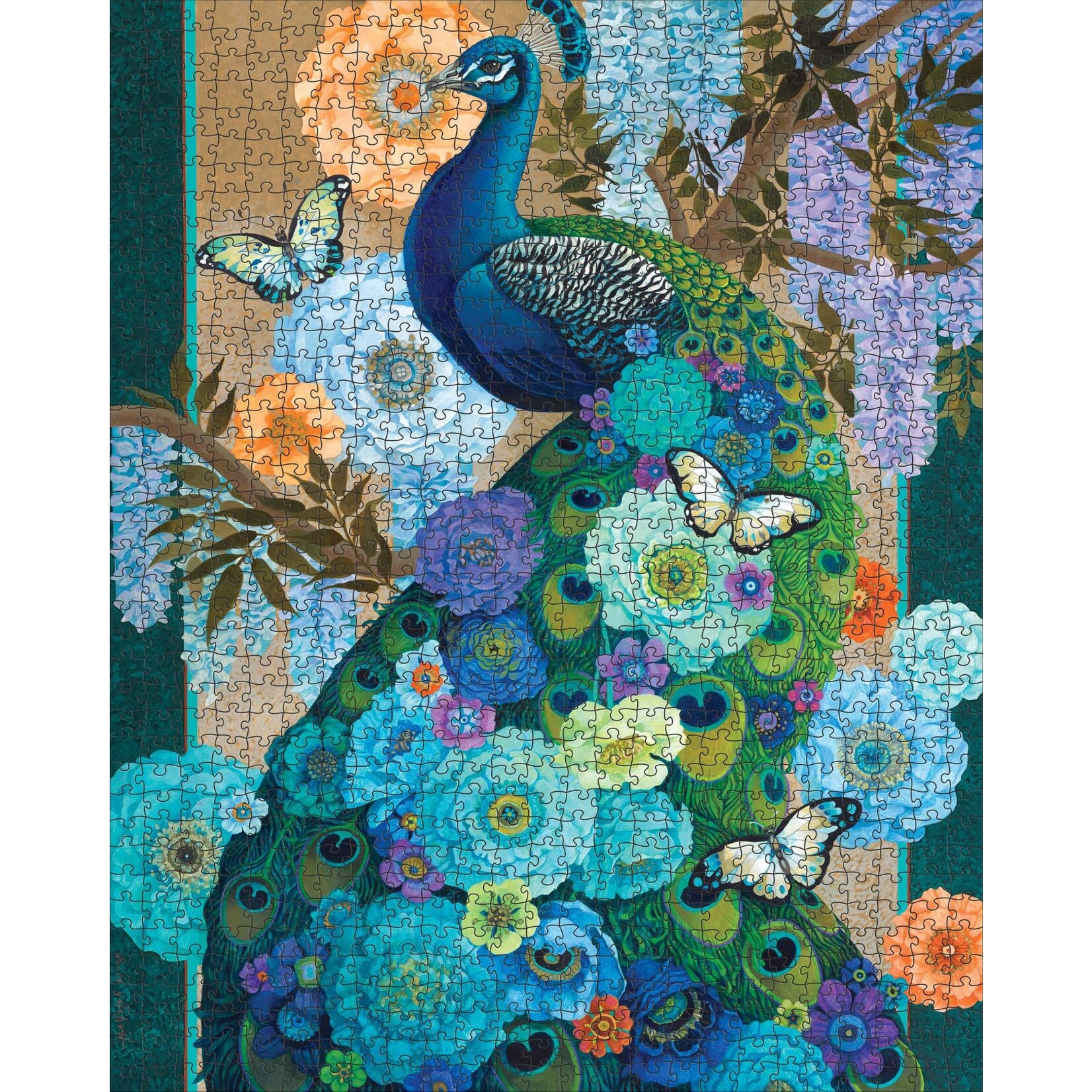 Pomegranate David Galchutt: Floral Peacock 1000-Piece Jigsaw Puzzle