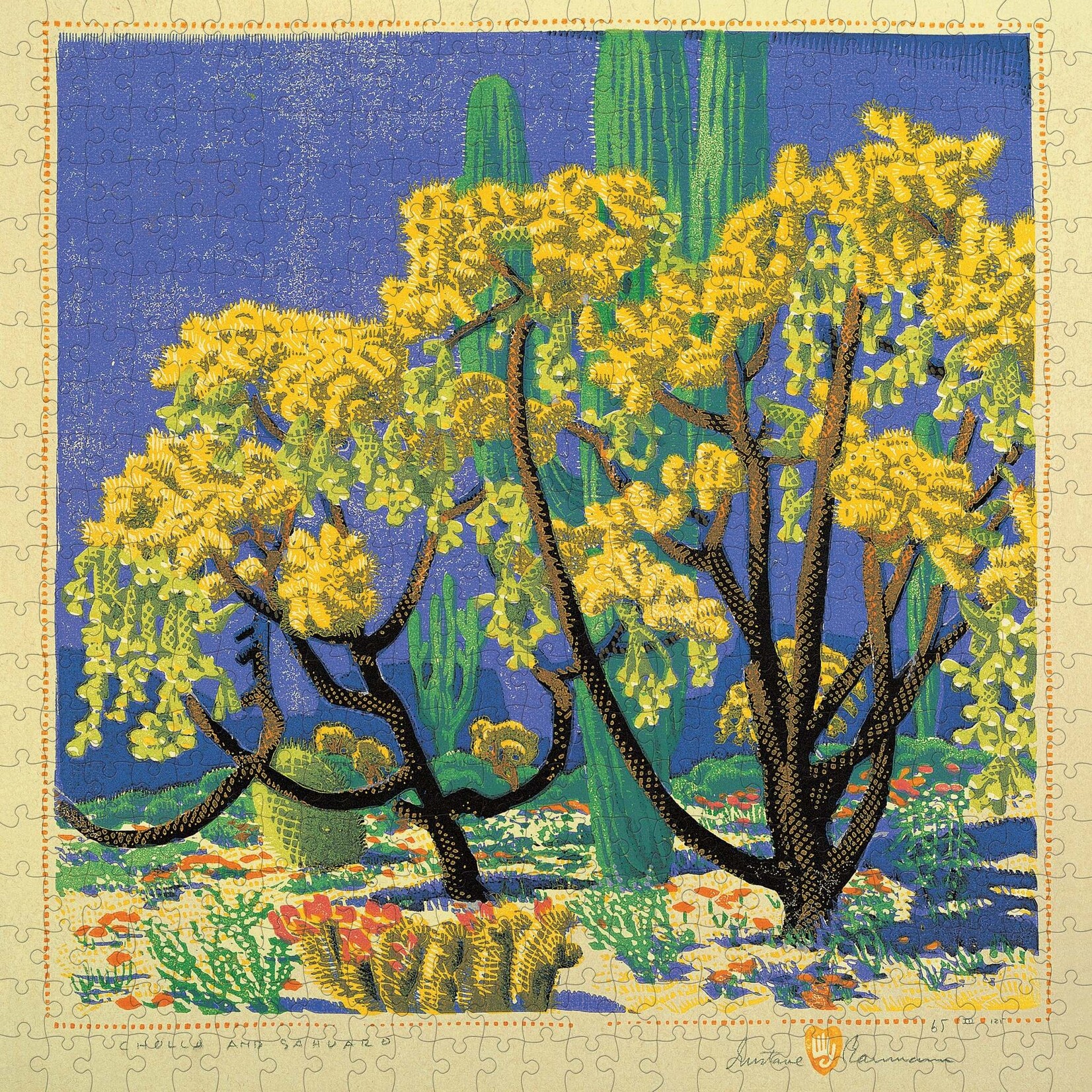Pomegranate Gustave Baumann: Cholla and Sahuaro 500-piece Jigsaw Puzzle