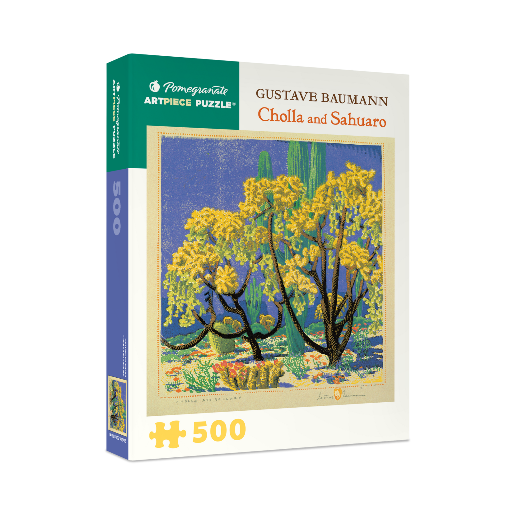 Pomegranate Gustave Baumann: Cholla and Sahuaro 500-piece Jigsaw Puzzle
