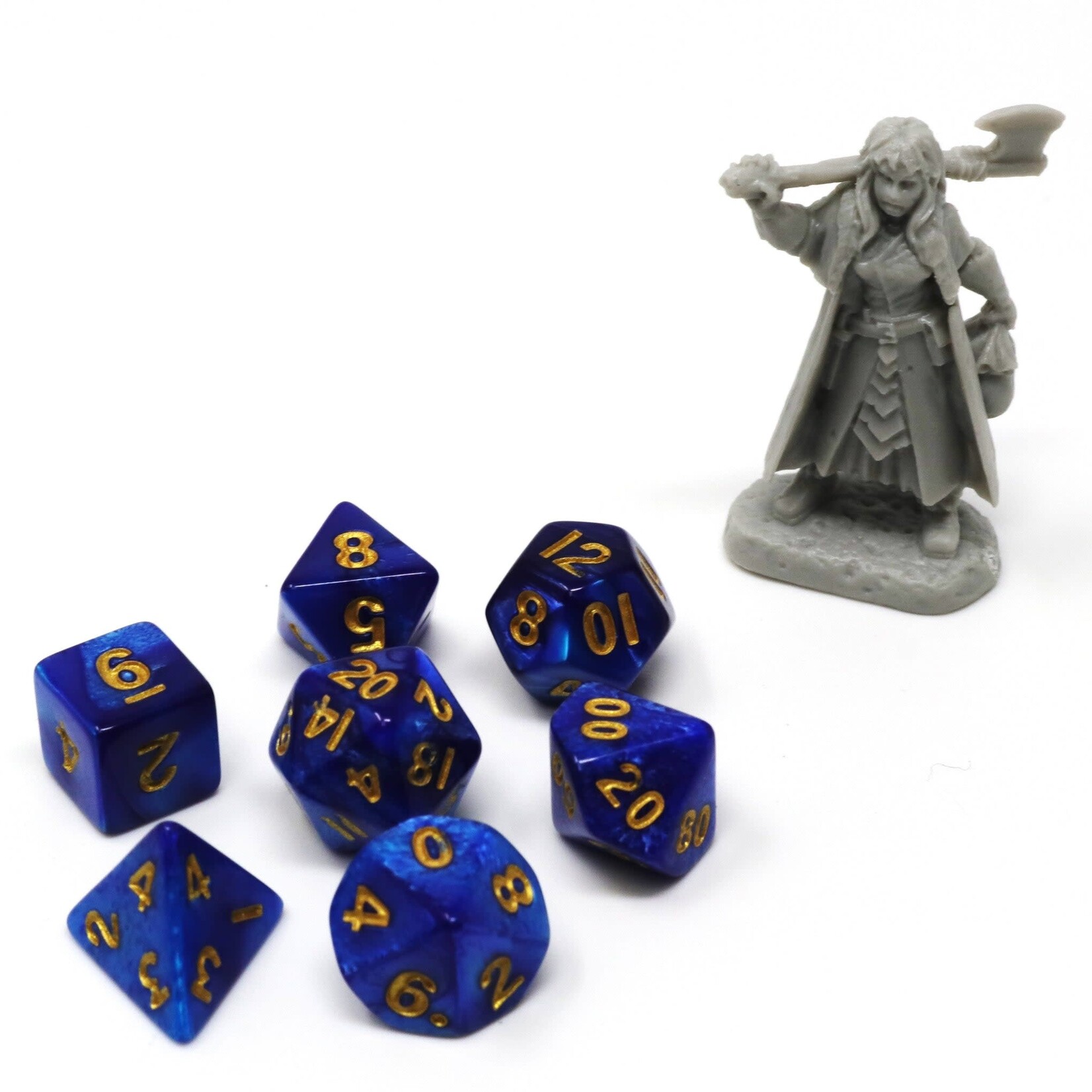 Die Hard Dice Critlings 7 Piece Mini RPG Set - Fountain Blue