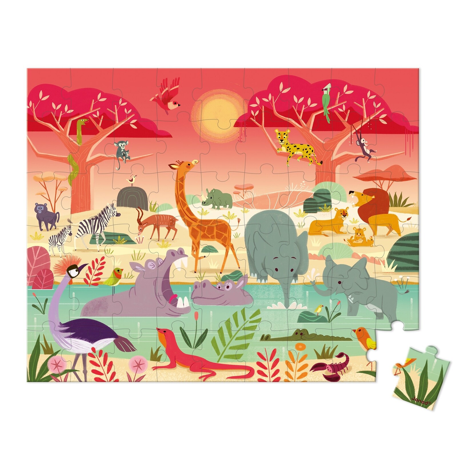 Janod Animal Reserve 54 Piece Puzzle