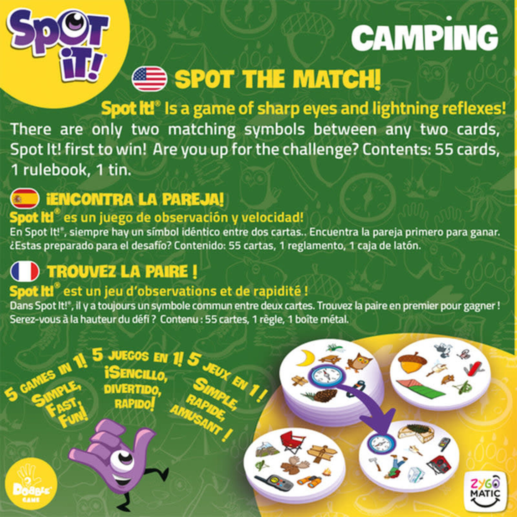 Zygomatic Spot It! Camping