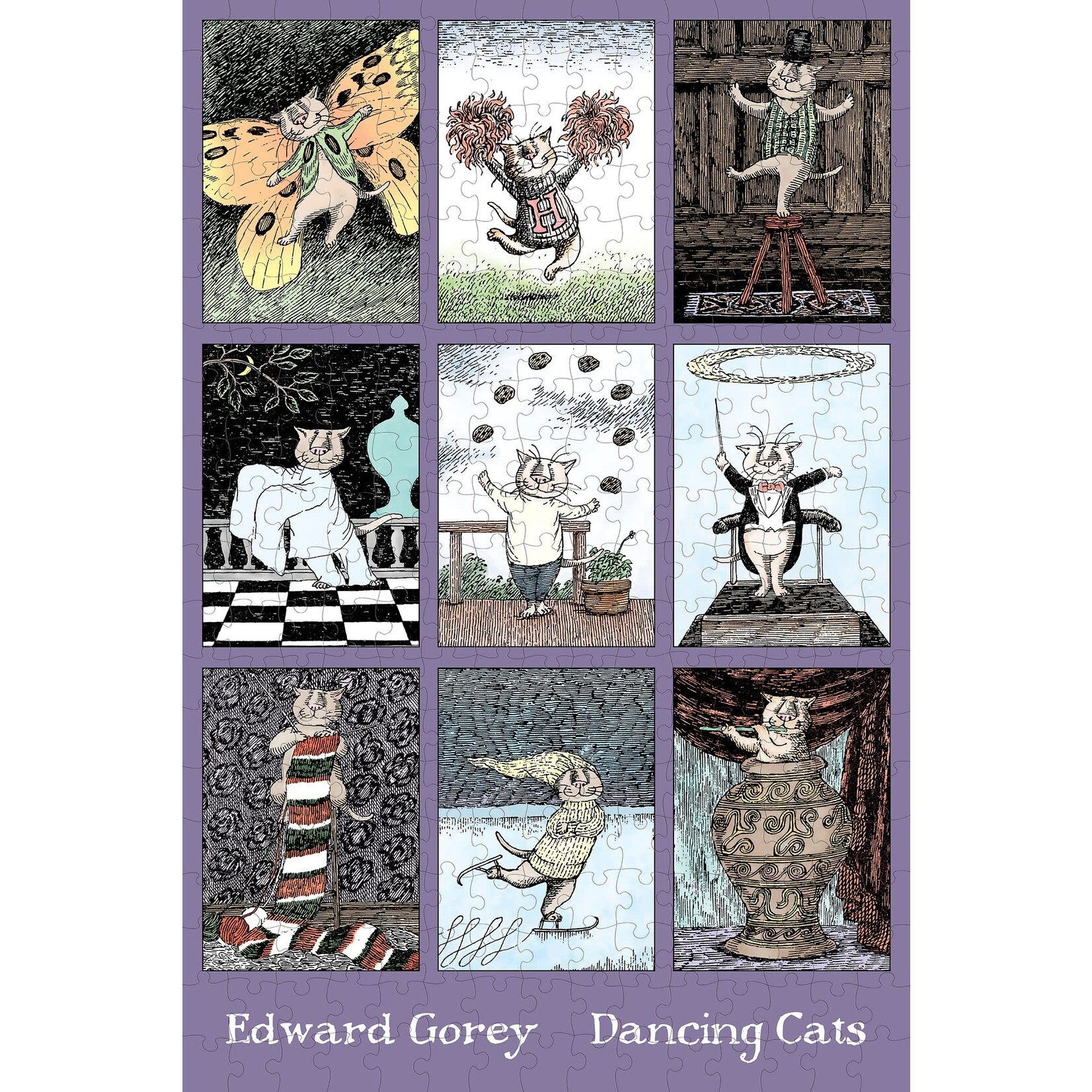 Pomegranate Edward Gorey: Dancing Cats 300-Piece Jigsaw Puzzle