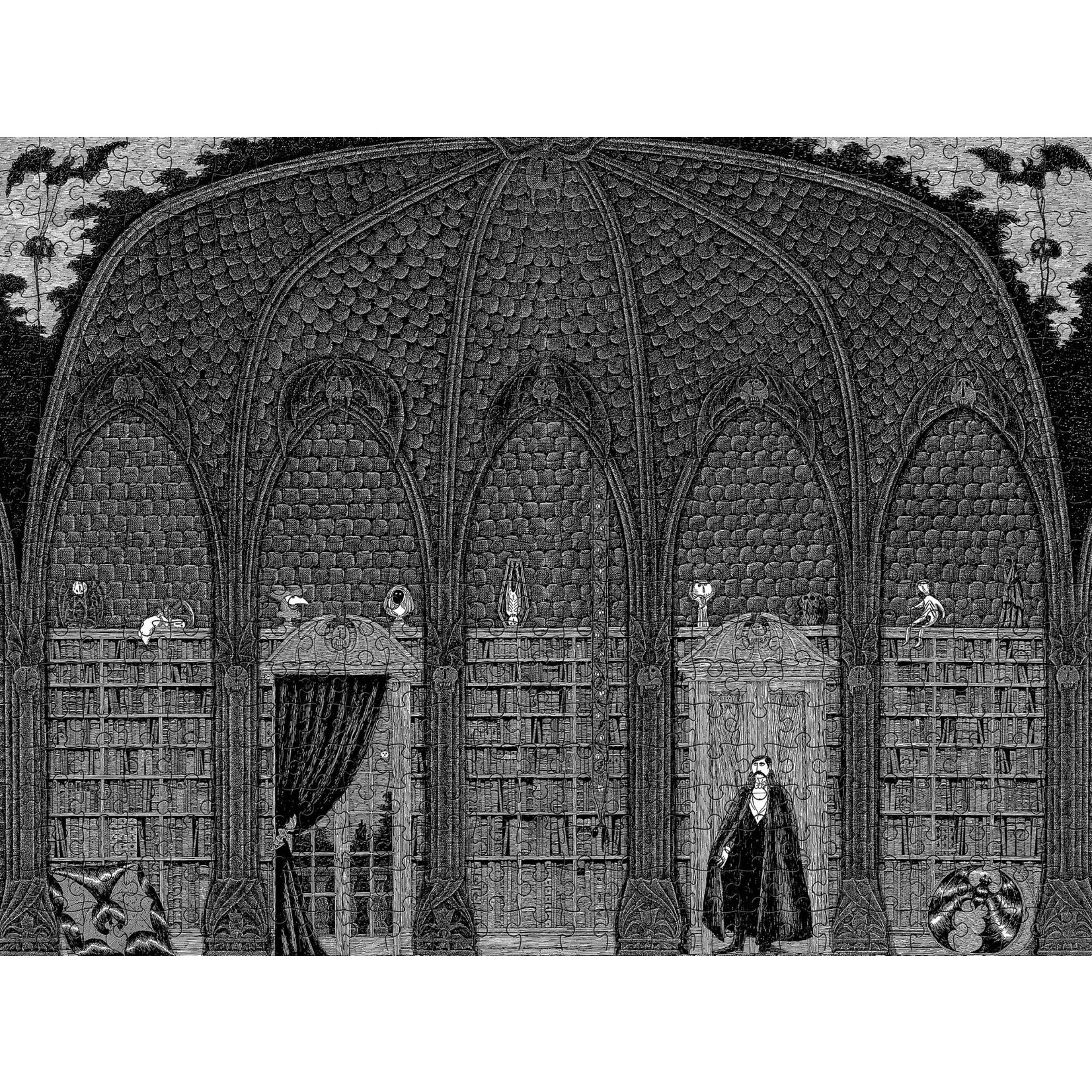 Pomegranate Edward Gorey: Dracula in Dr. Seward's Library 500-Piece Jigsaw Puzzle