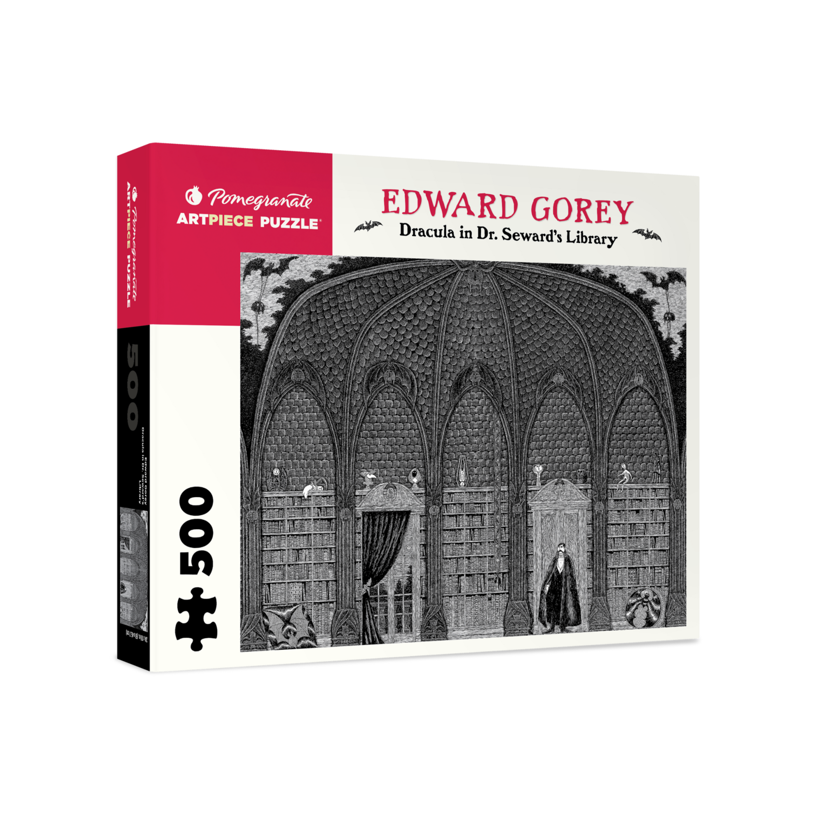 Pomegranate Edward Gorey: Dracula in Dr. Seward's Library 500-Piece Jigsaw Puzzle