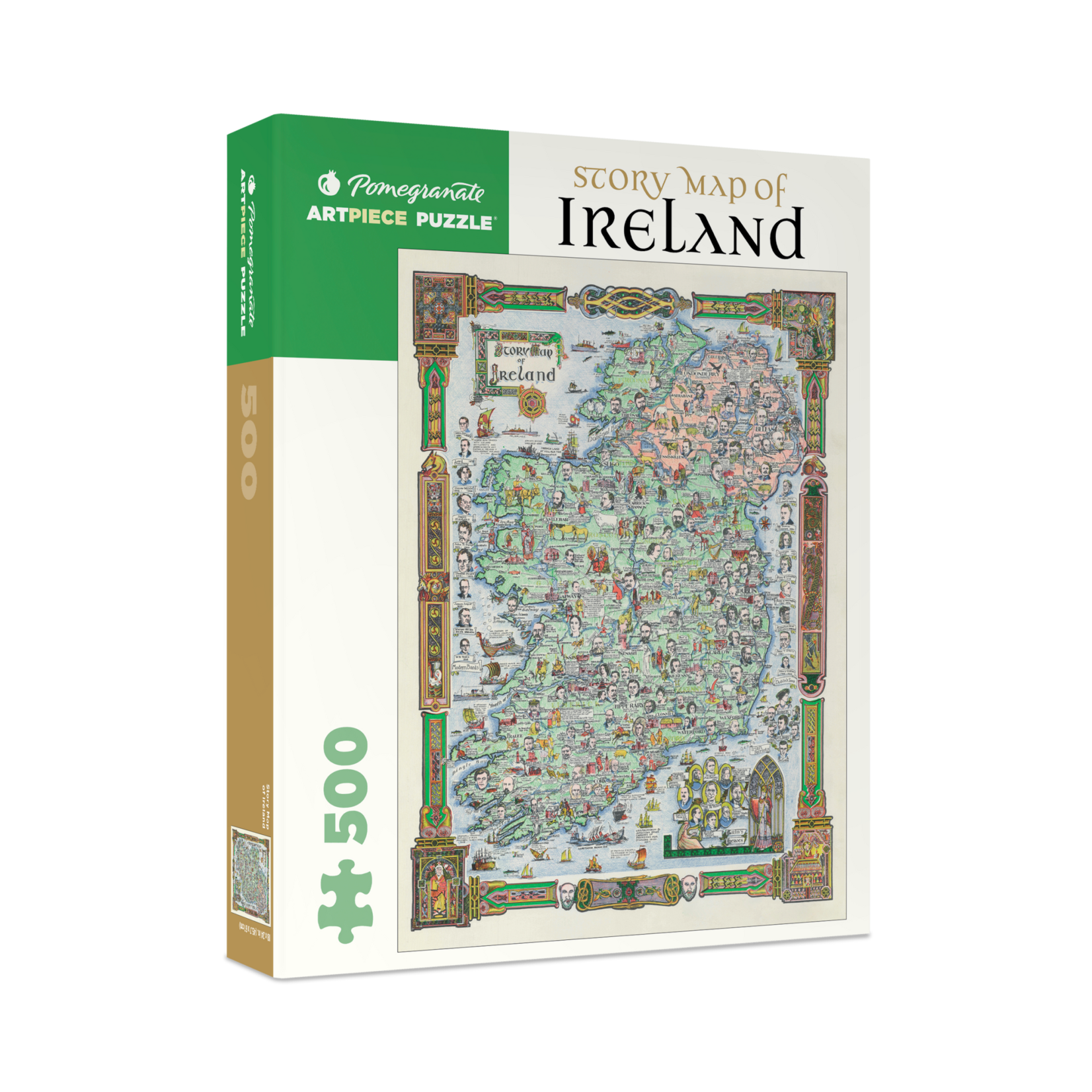 Pomegranate Story Map of Ireland 500-piece Jigsaw Puzzle