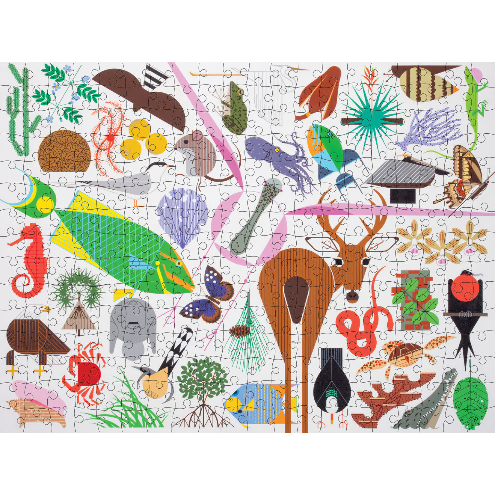 Pomegranate Charley Harper: Wildlife Wonders 500-Piece Jigsaw Puzzle