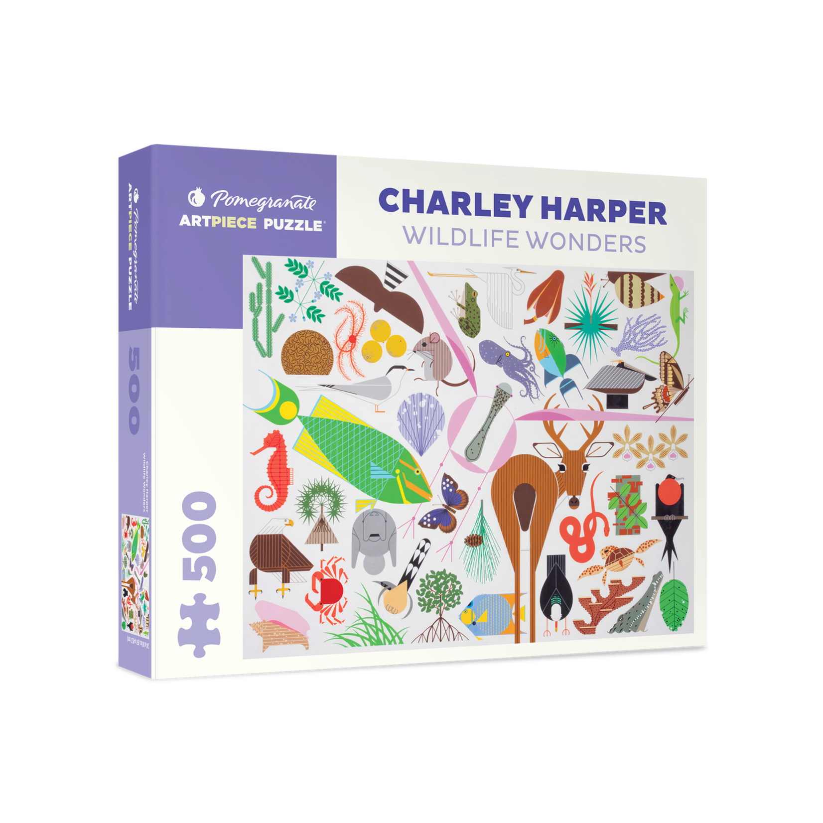 Pomegranate Charley Harper: Wildlife Wonders 500-Piece Jigsaw Puzzle