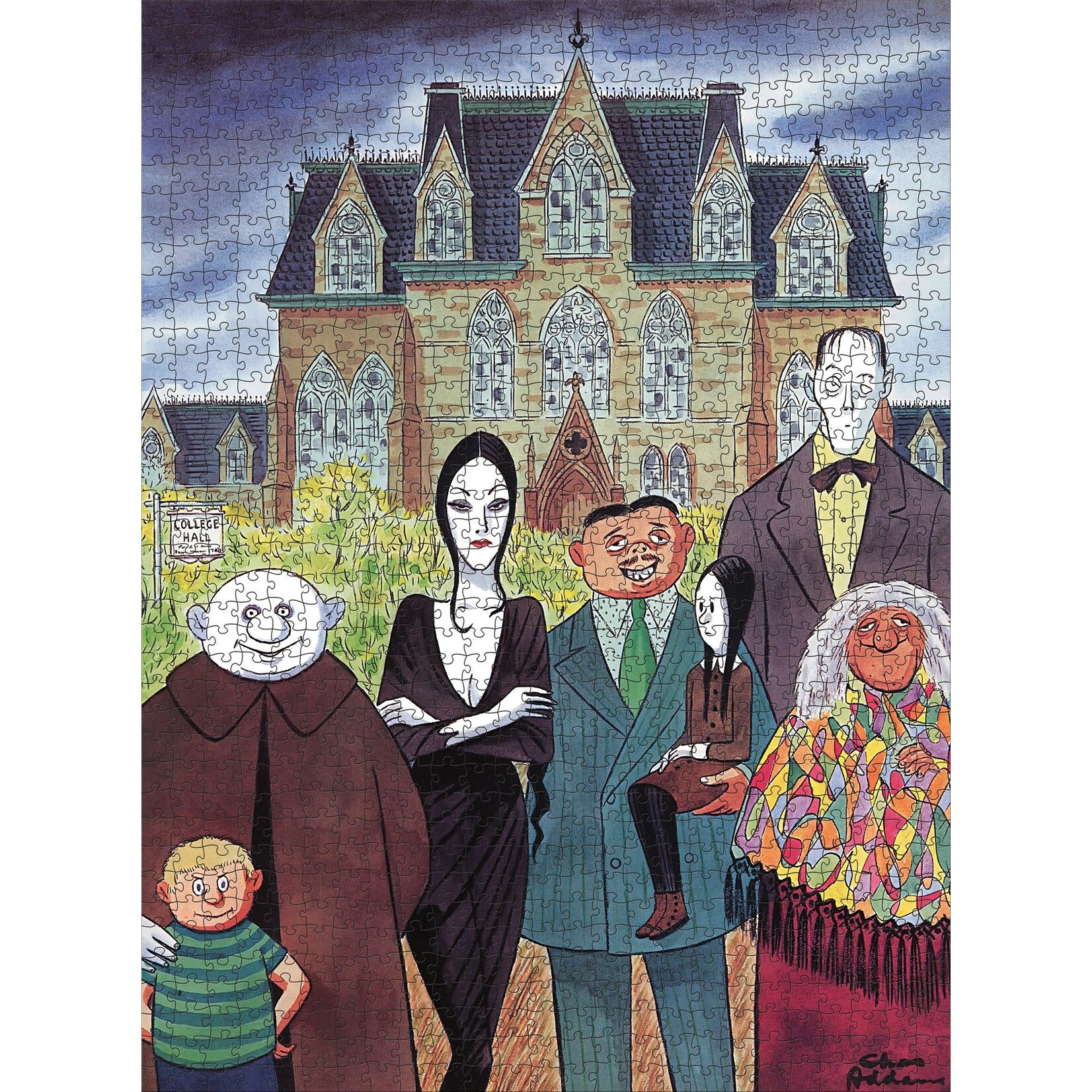 Pomegranate Edward Gorey: Addams Family, The 1000 Piece Jigsaw Puzzle