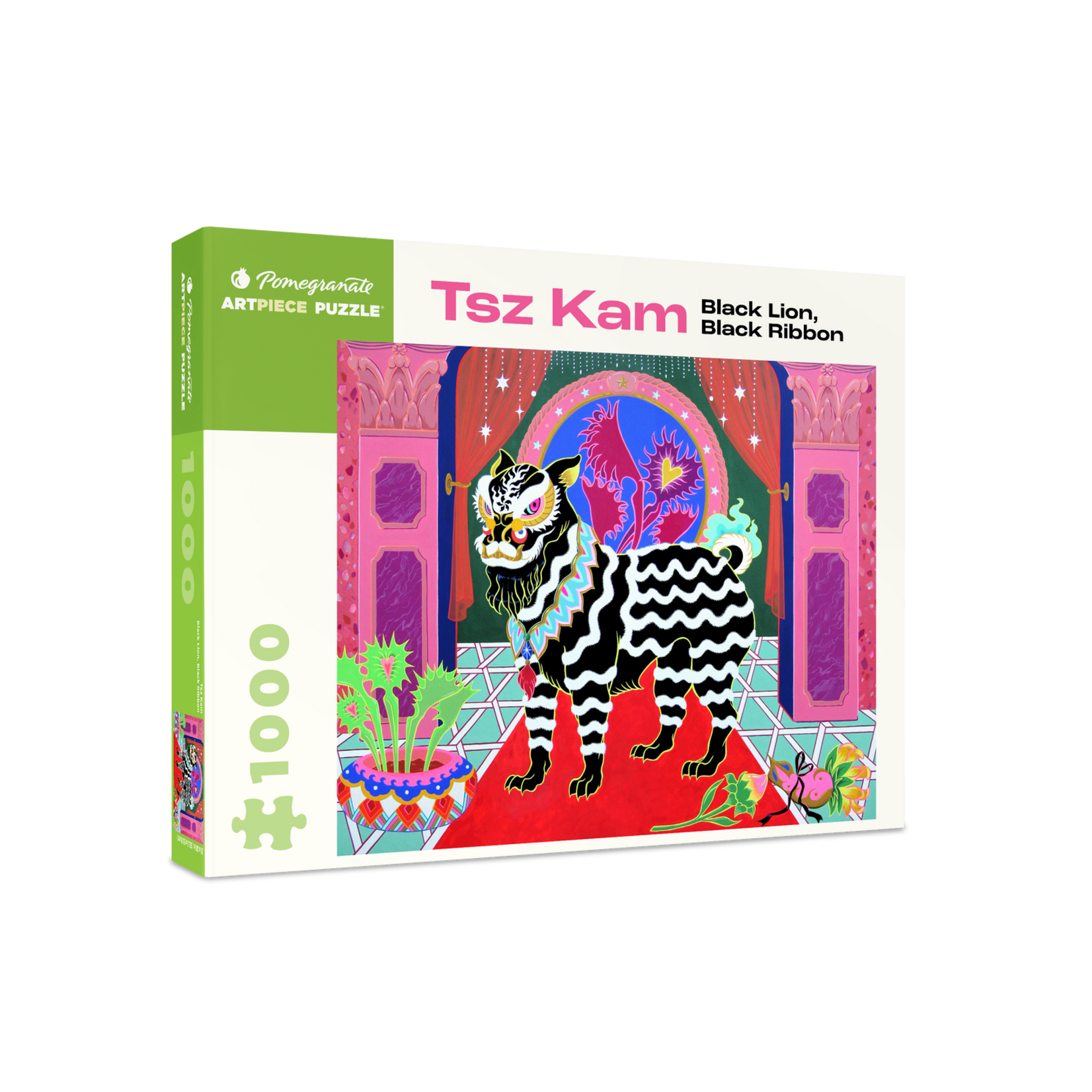 Pomegranate Tsz Kam: Black Lion, Black Ribbon 1000-Piece Jigsaw Puzzle