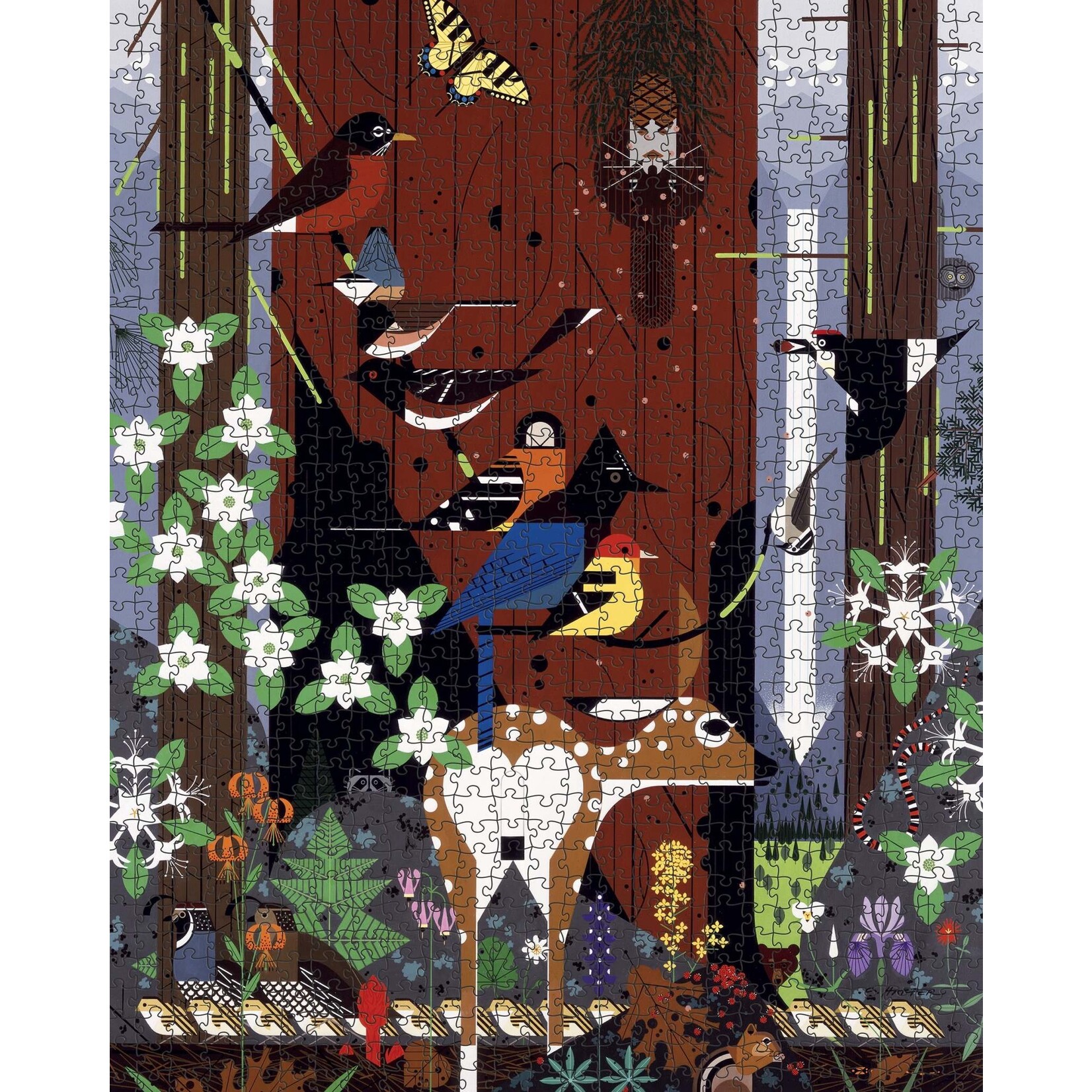 Pomegranate Charley Harper: The Sierra Range 1000-piece Jigsaw Puzzle