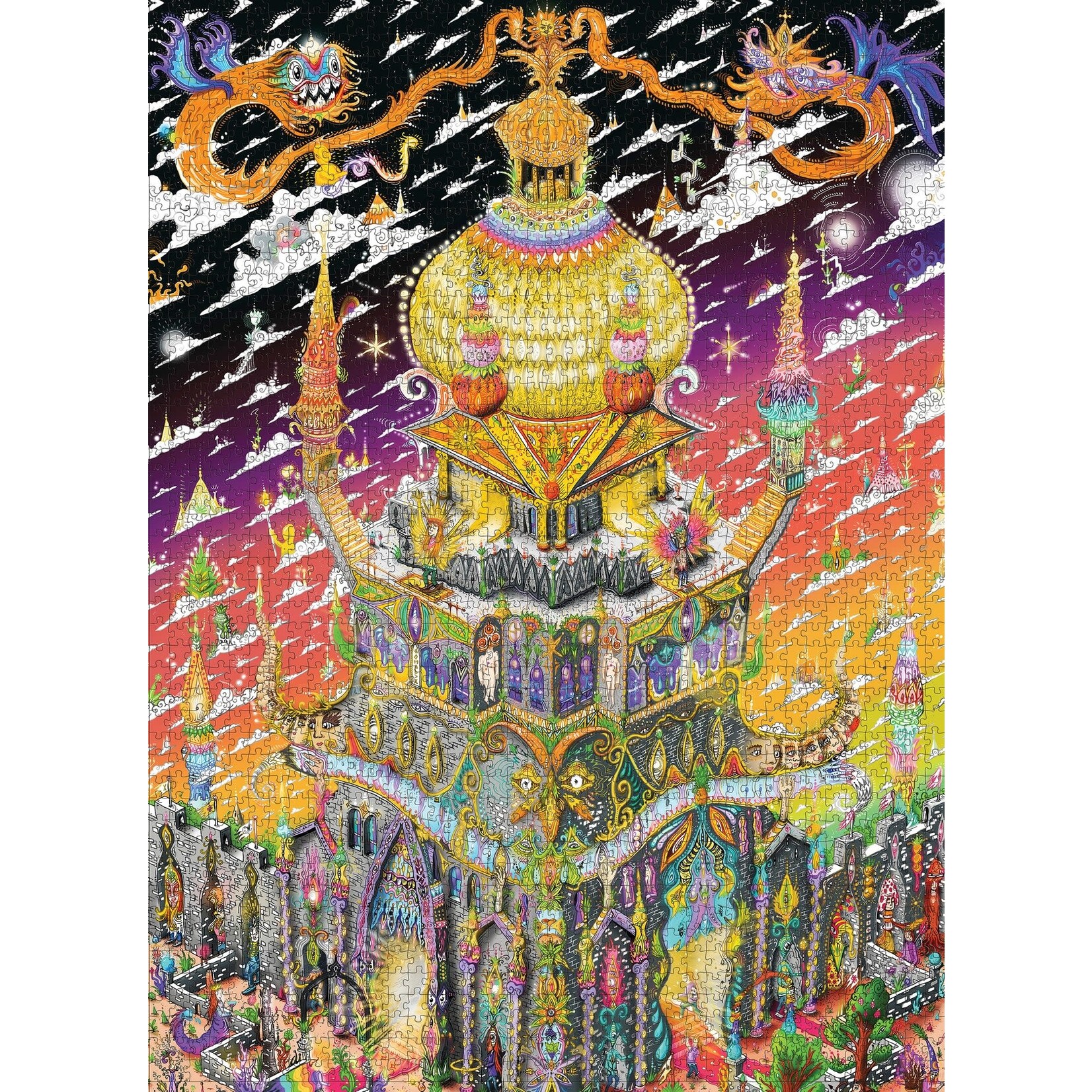 Pomegranate Ruben Topia: The Trippy Tower of Babel 2000-Piece Jigsaw Puzzle