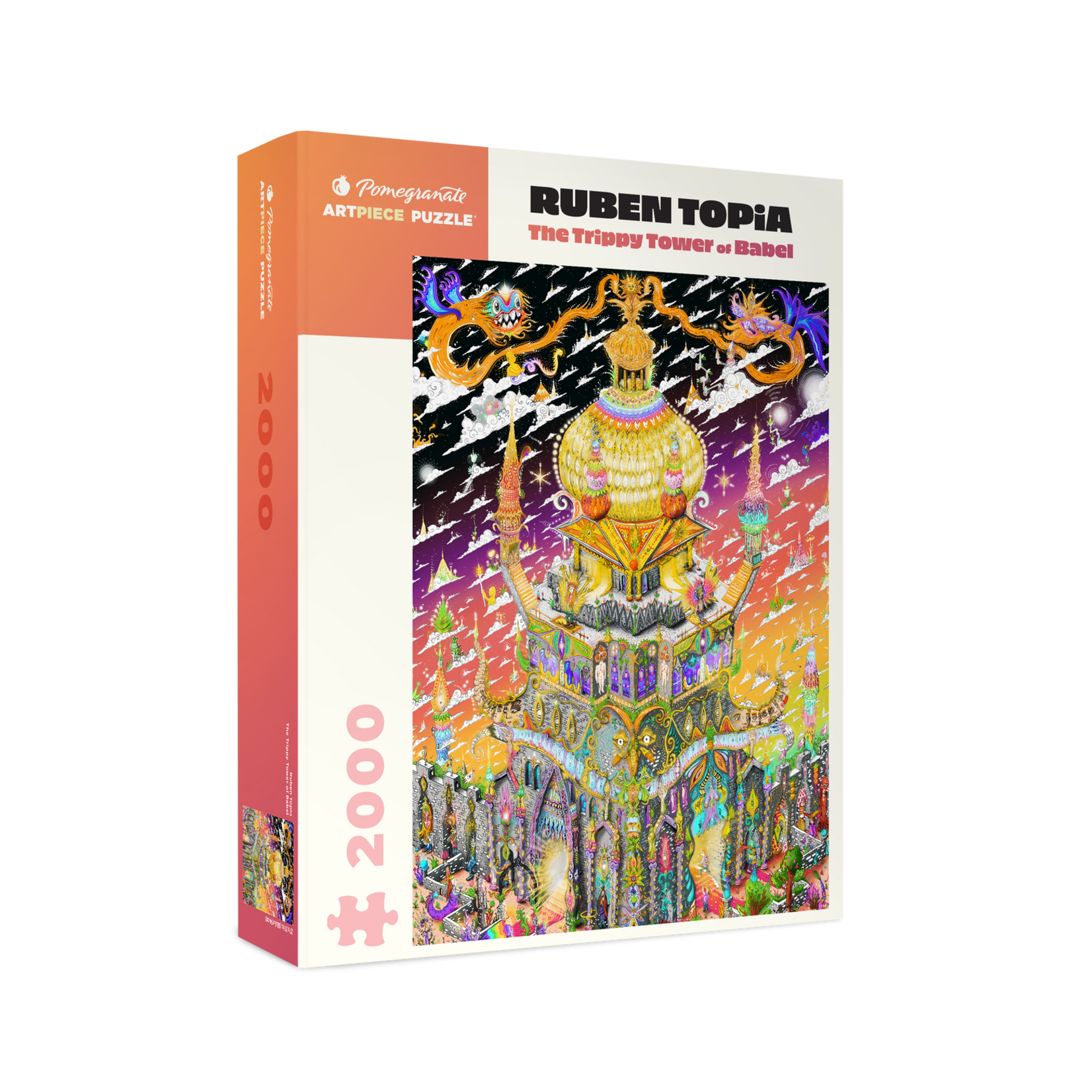 Pomegranate Ruben Topia: The Trippy Tower of Babel 2000-Piece Jigsaw Puzzle