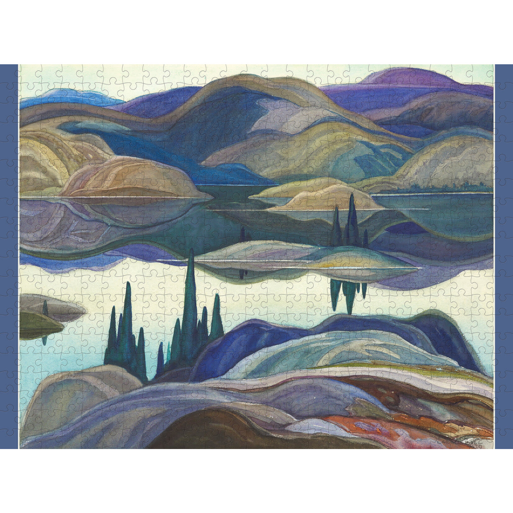 Pomegranate Franklin Carmichael: Mirror Lake 500-Piece Jigsaw Puzzle