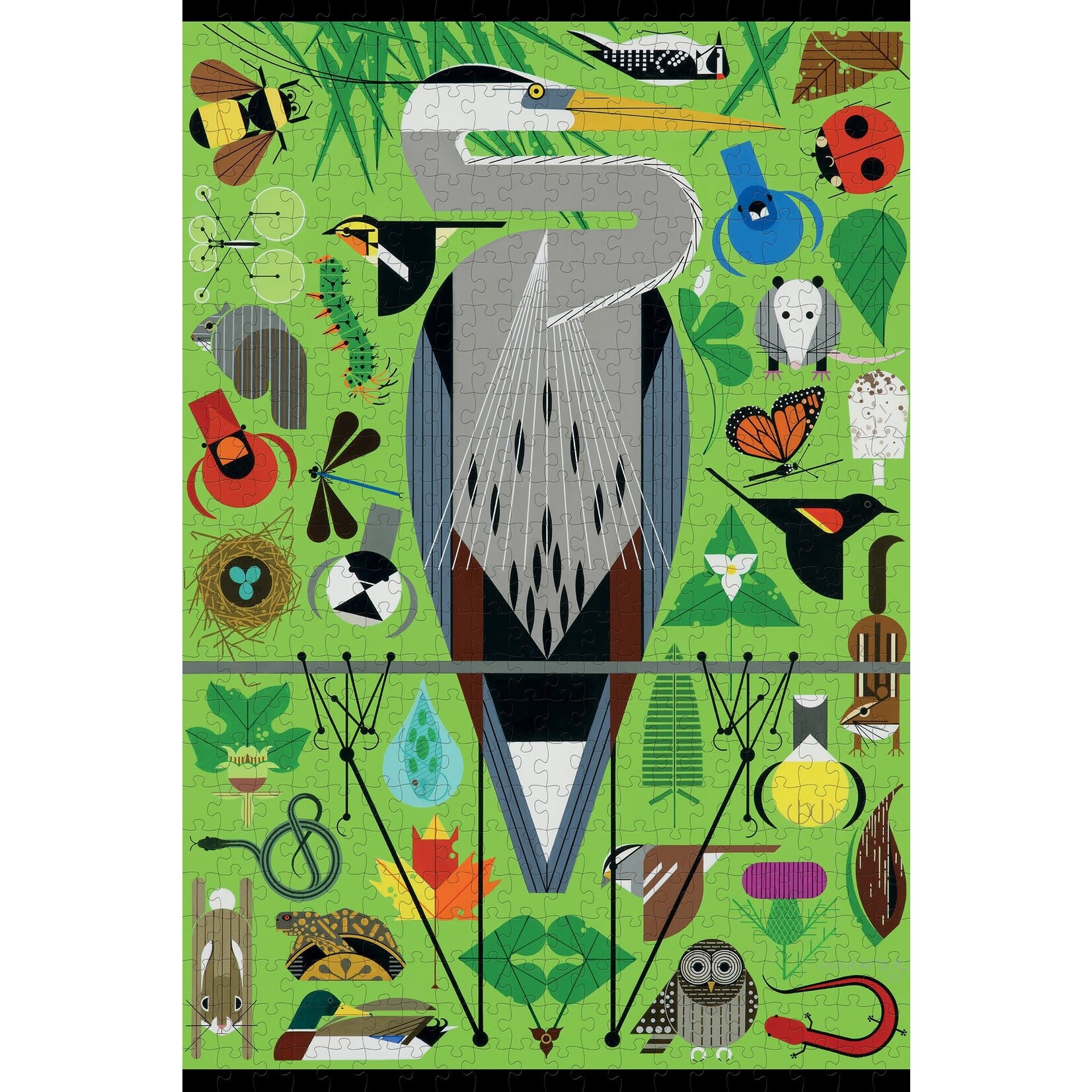 Pomegranate Charley Harper: Secret Sanctuary 500-piece Jigsaw Puzzle