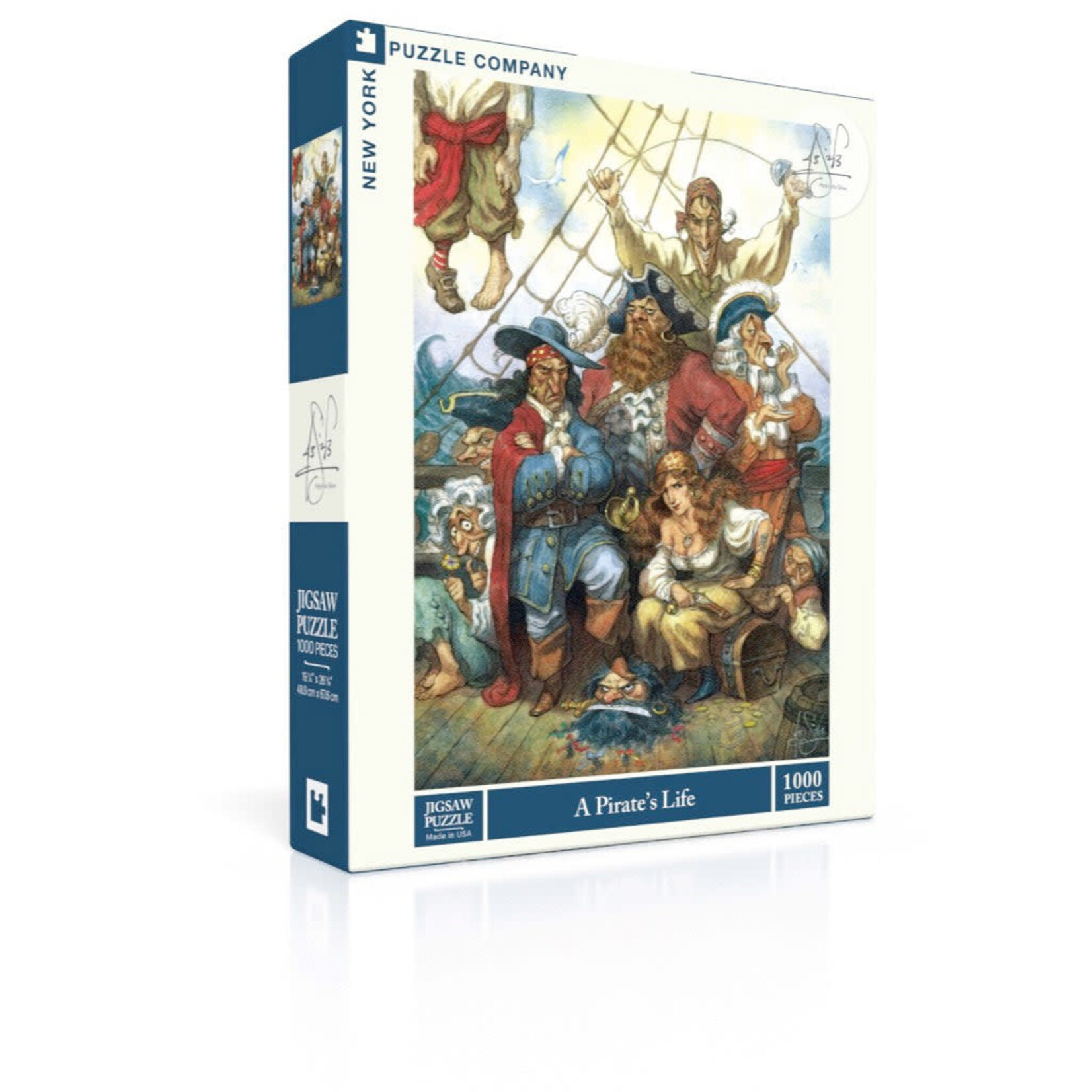 New York Puzzle Co Peter de Seve - Pirate's Life, A 1000 Piece Puzzle