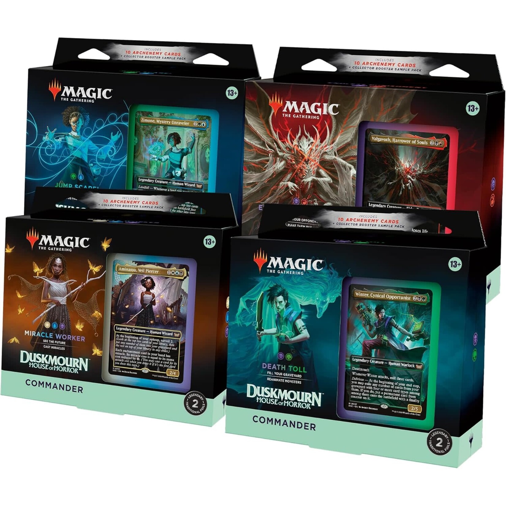 Wizards of the Coast PREORDER Duskmourn: House of Horror Commander Deck Bundle (4pc)