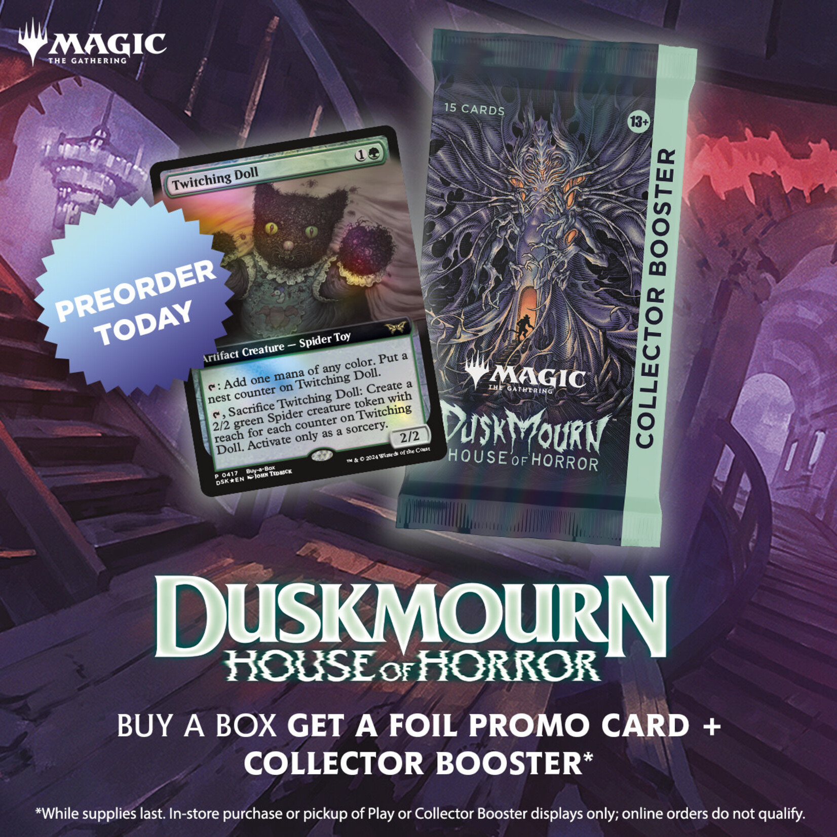 Wizards of the Coast PREORDER Duskmourn: House of Horror Collector Booster Box (12pc)