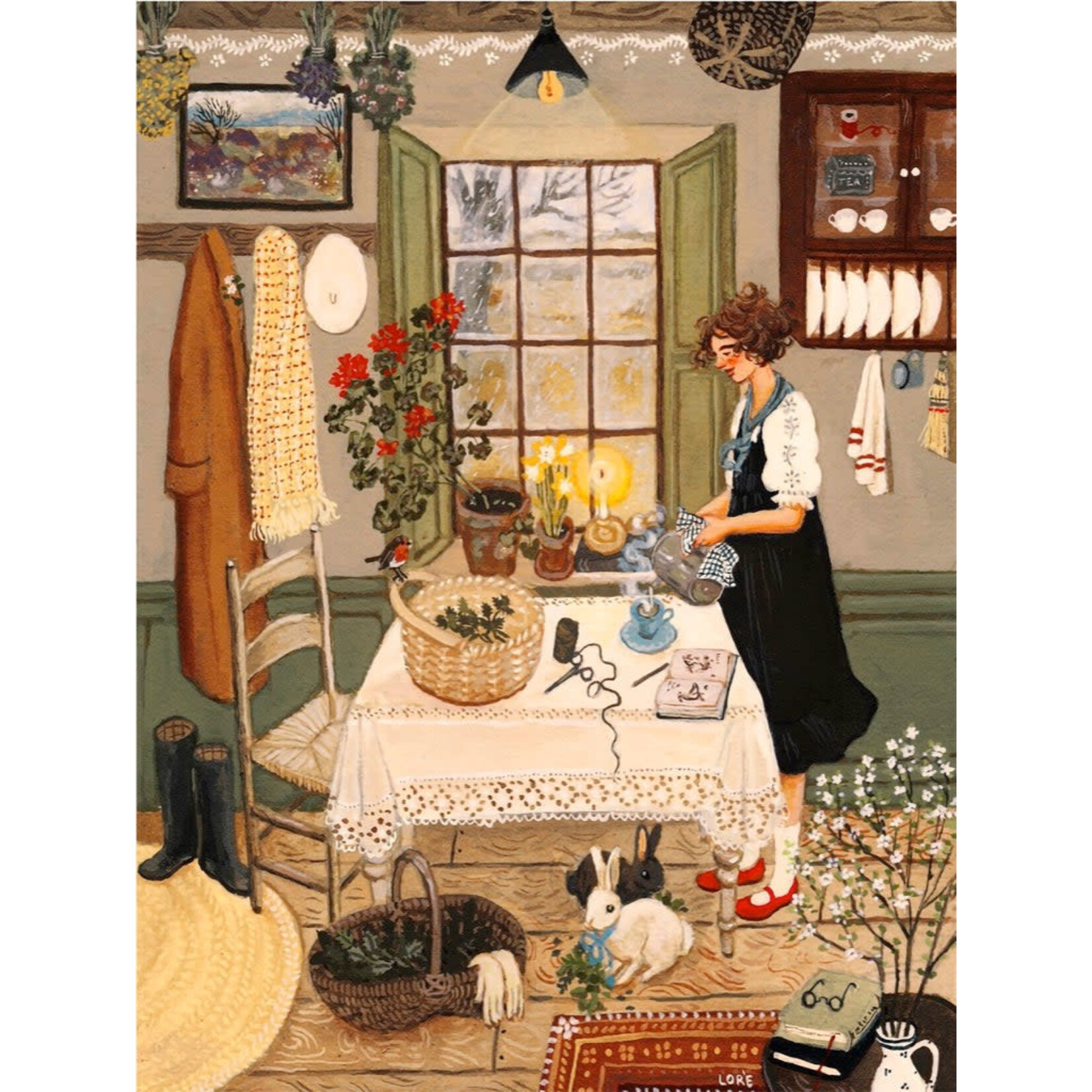 New York Puzzle Co Loré Pemberton - Nettle Tea 1000 Piece Puzzle