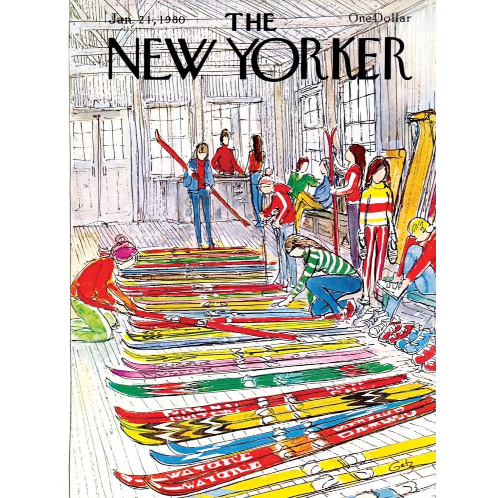 New York Puzzle Co New Yorker, The - Ski Shop 750 Piece Puzzle