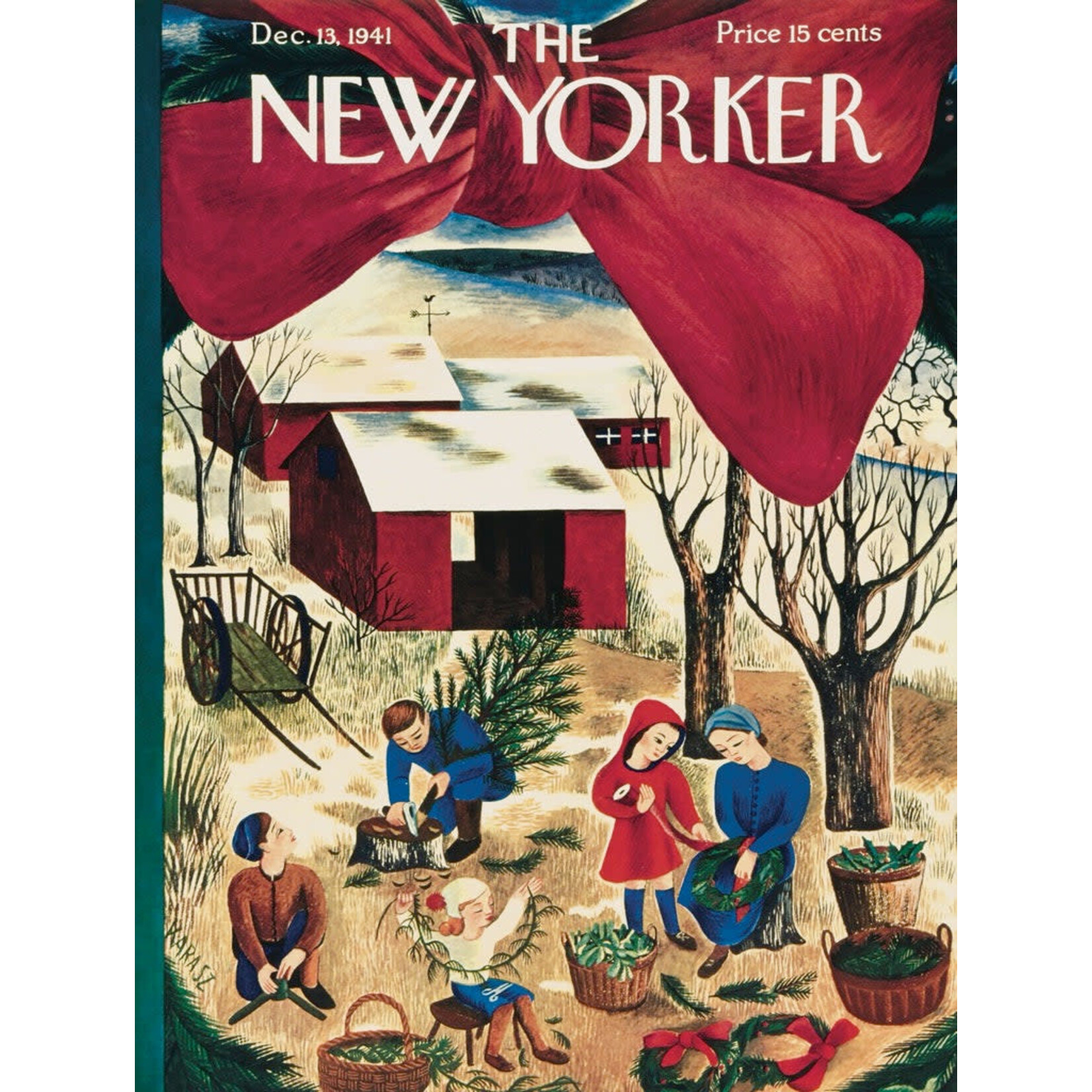New York Puzzle Co New Yorker, The - Pining for Christmas 1000 Piece Puzzle