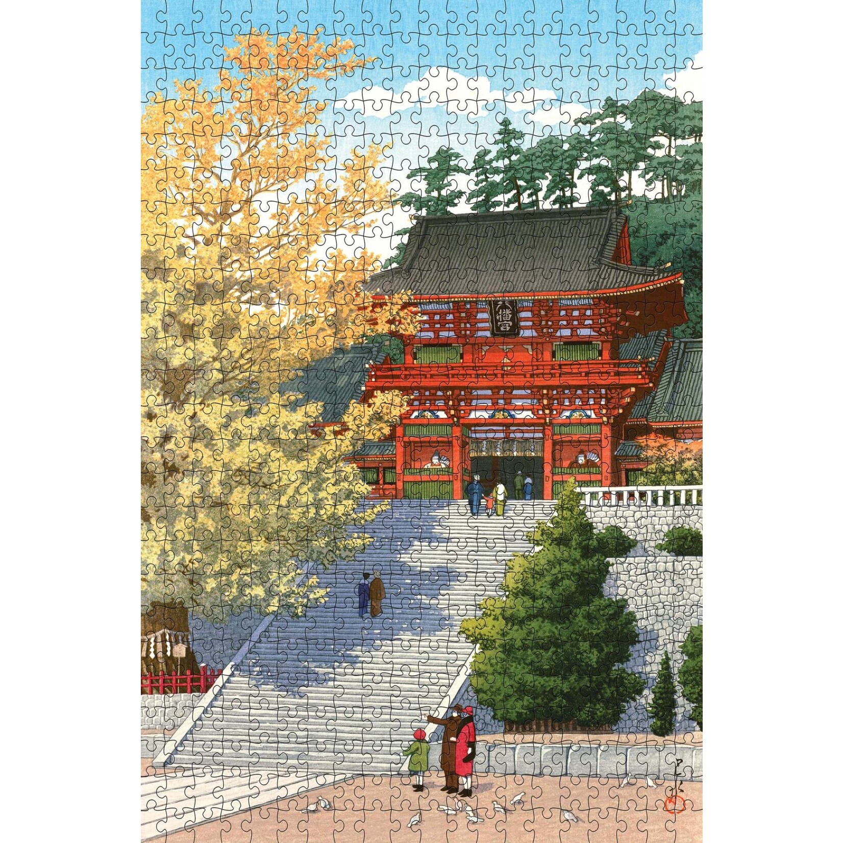 Pomegranate Kawase Hasui: Tsurugaoka Hachiman Shrine 500-Piece Jigsaw Puzzle