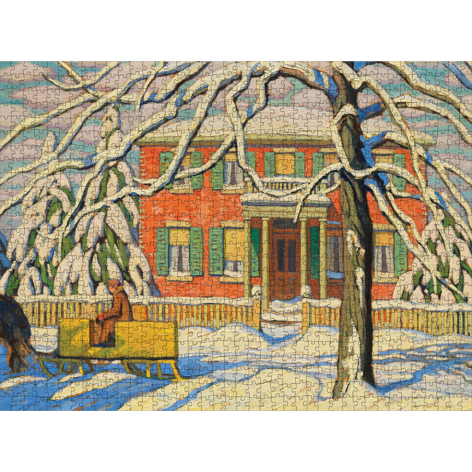Pomegranate Lawren S. Harris: Red House and Yellow Sleigh 1000-Piece Jigsaw Puzzle
