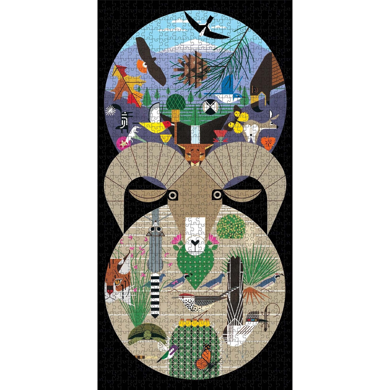 Pomegranate Charley Harper: The California Desert Mountains 1000-Piece Jigsaw Puzzle