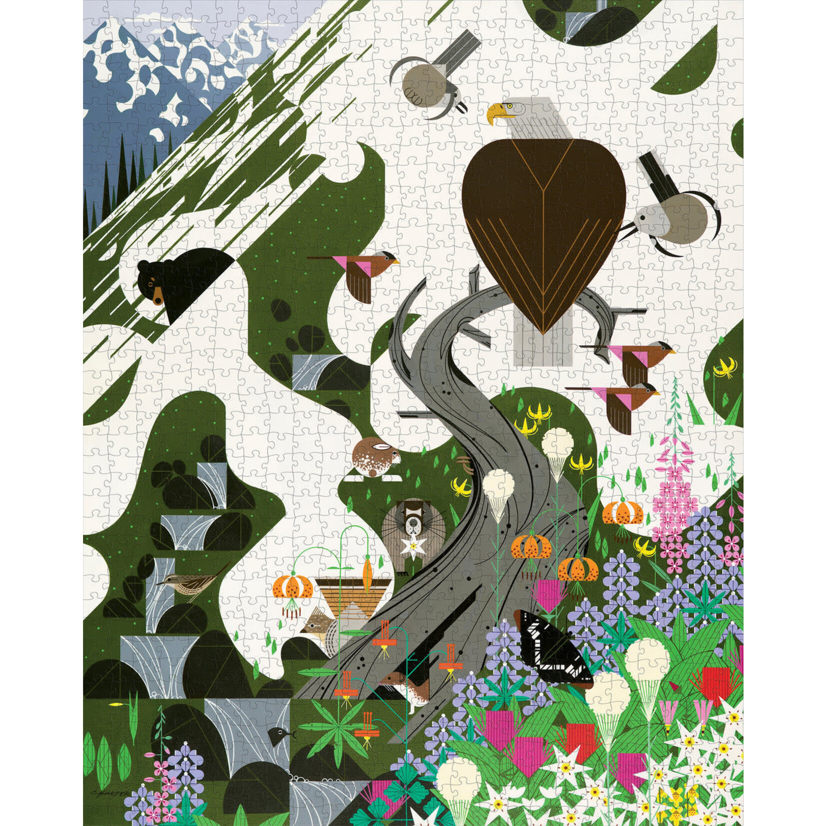 Pomegranate Charley Harper: The Alpine Northwest 1000-piece Jigsaw Puzzle