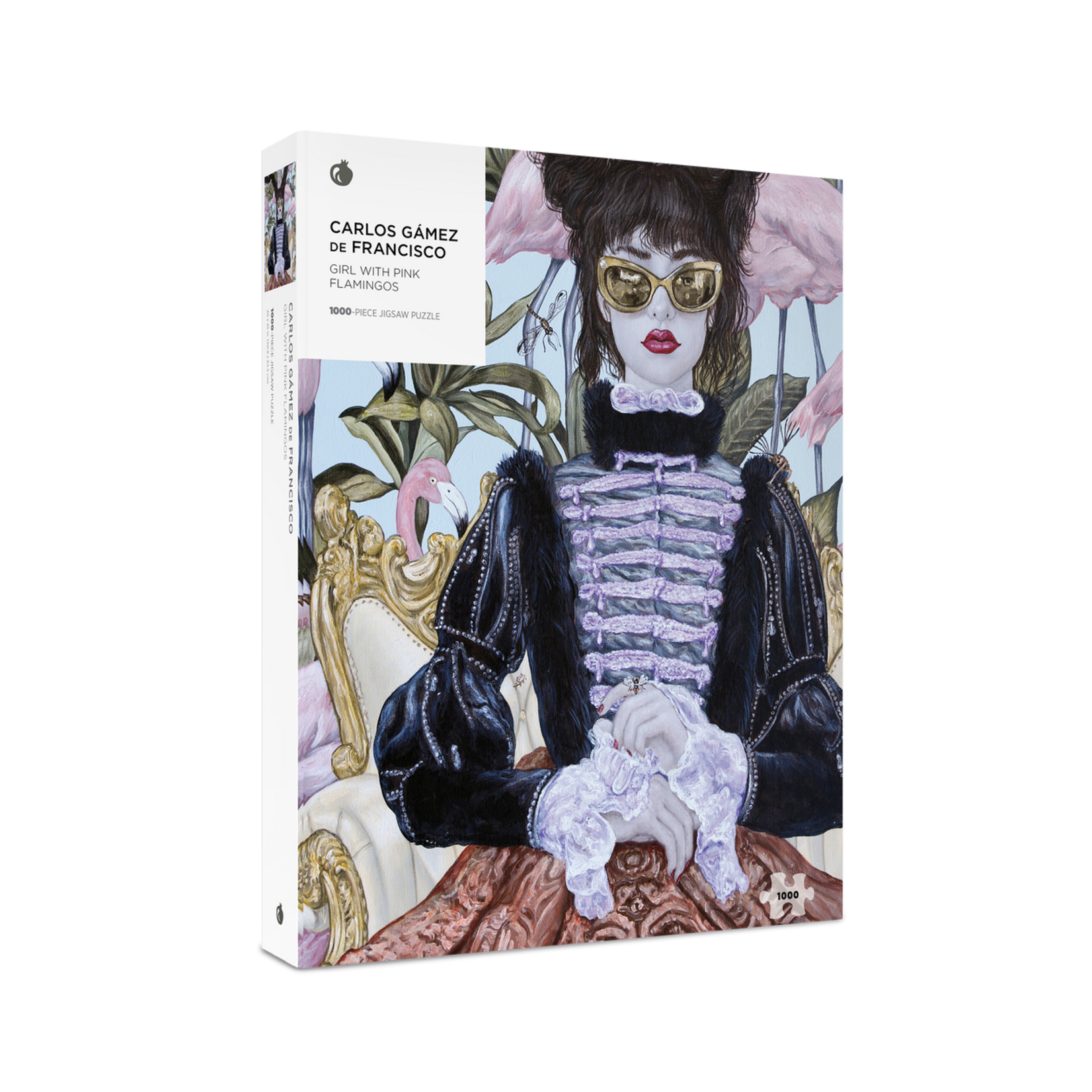 Pomegranate Carlos Gámez de Francisco: Girl with Pink Flamingos 1000-Piece Jigsaw Puzzle