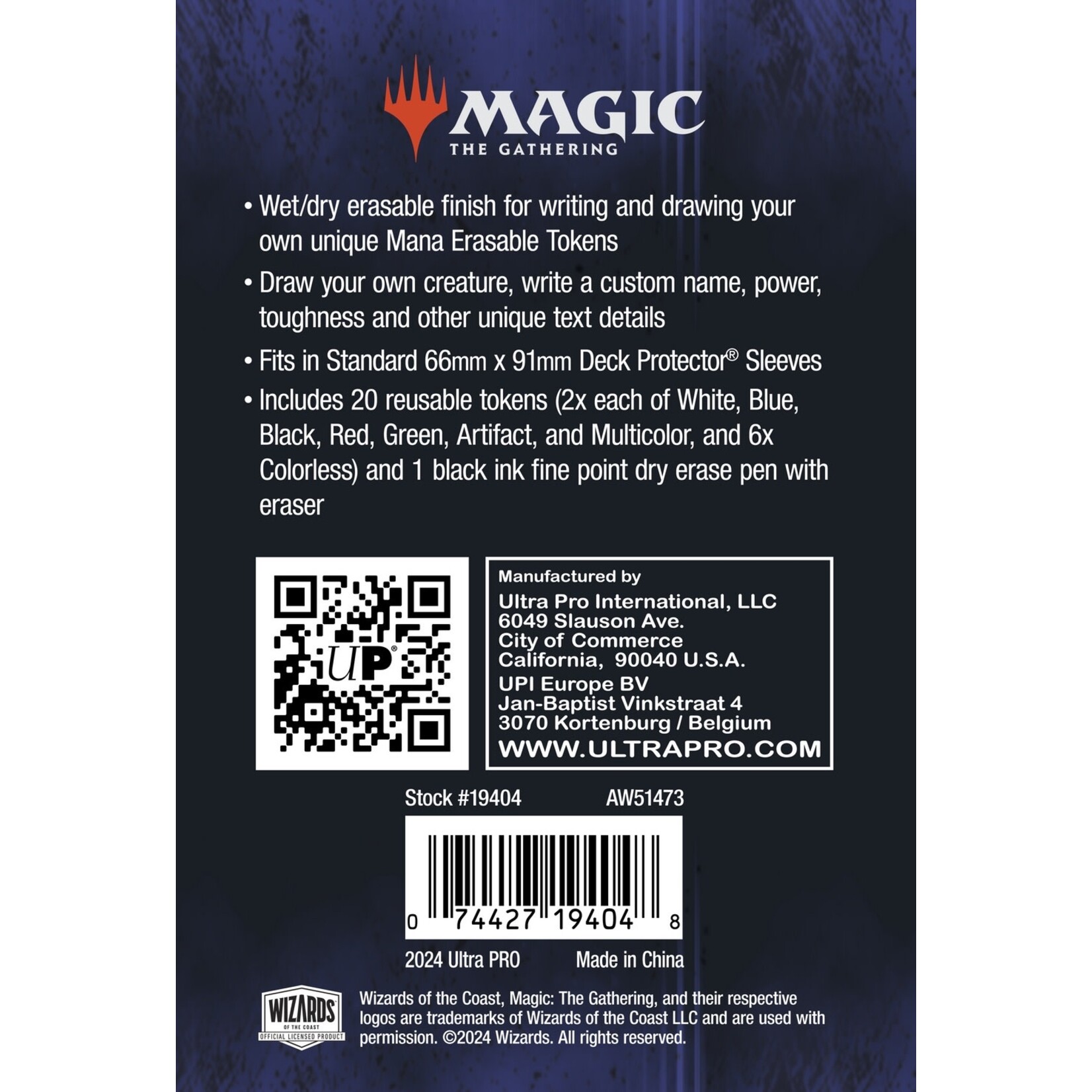 Ultra Pro International Magic the Gathering: Erasable Tokens