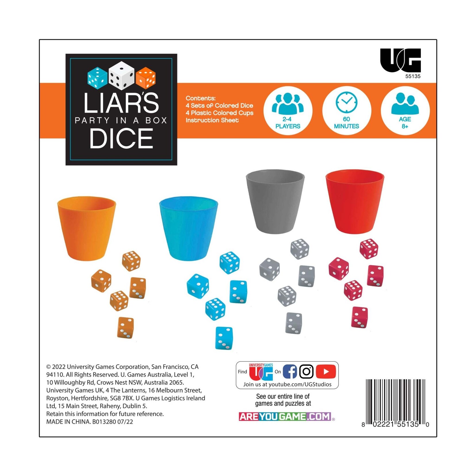 University Games Liar's Dice: Party in a Box