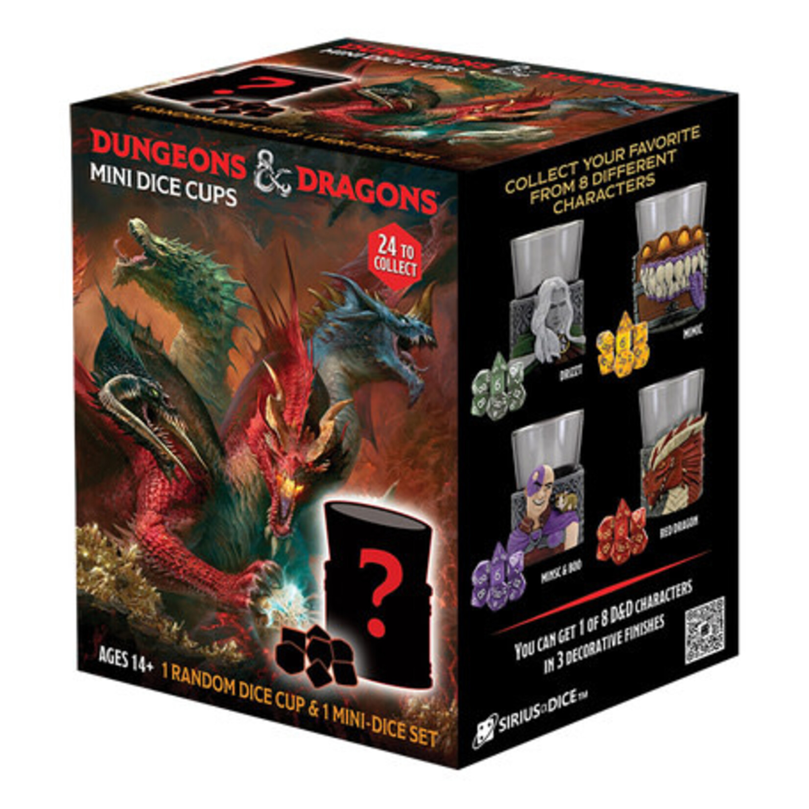 Sirius Dice D&D Mini Dice Cups w/ 7pc Mini Dice Set