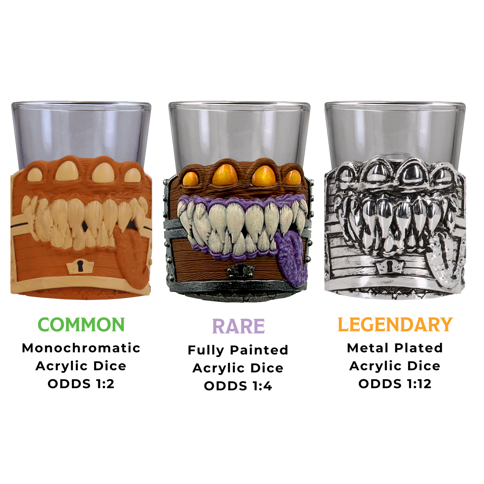 Sirius Dice D&D Mini Dice Cups w/ 7pc Mini Dice Set