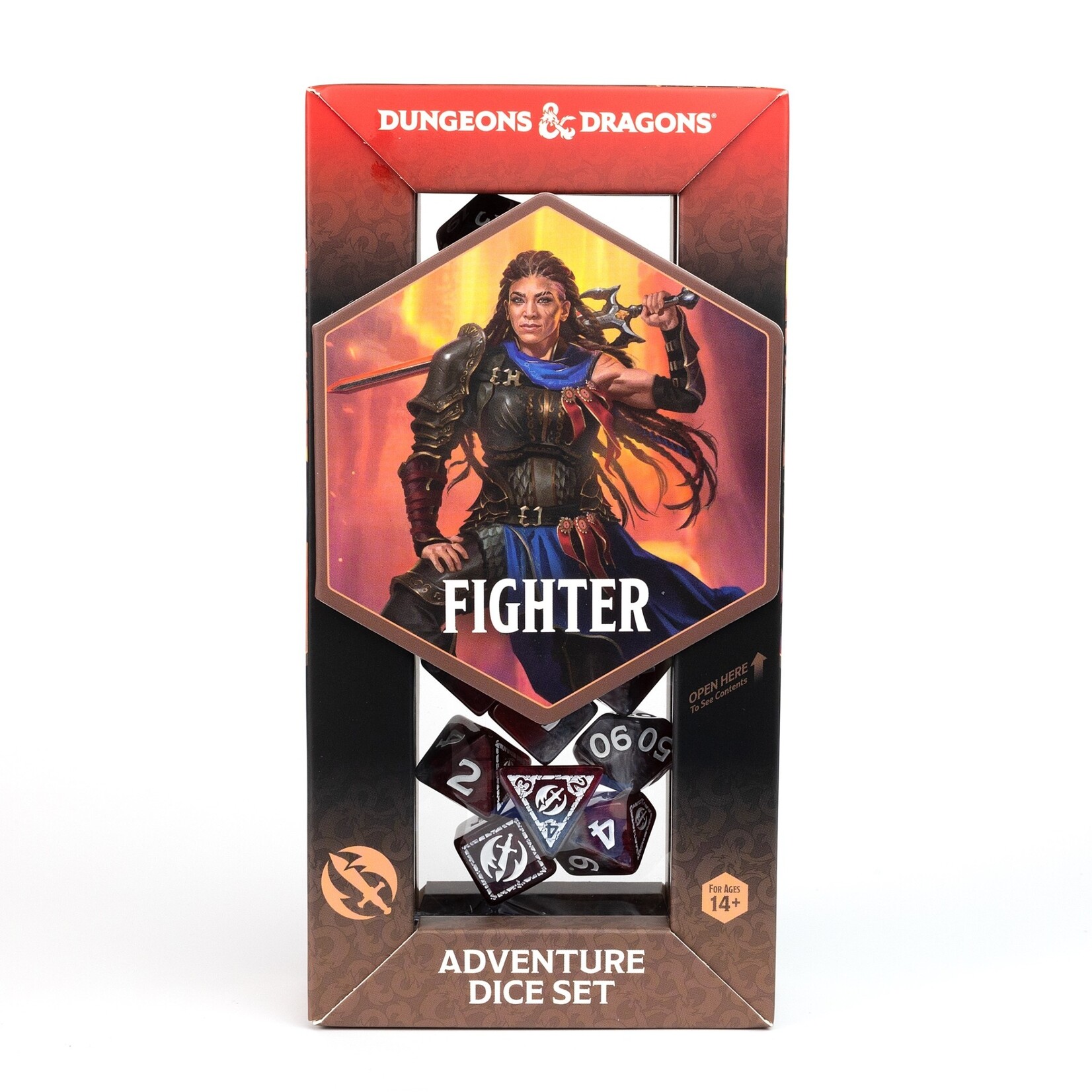 Sirius Dice D&D Adventure Dice Set - Fighter: Red