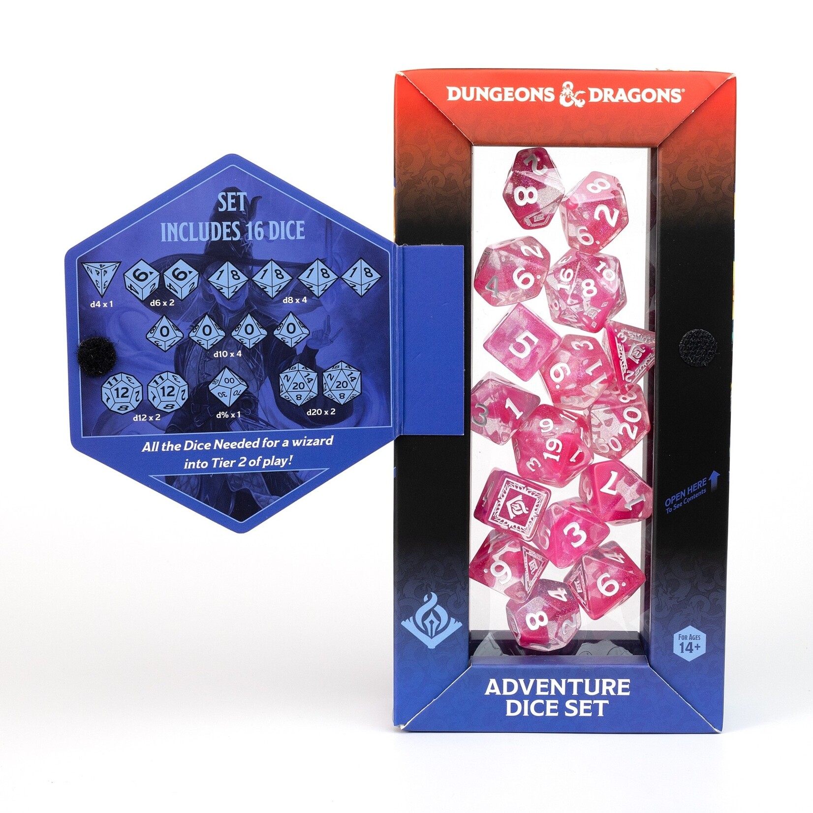 Sirius Dice D&D Adventure Dice Set - Wizard: Fuchsia