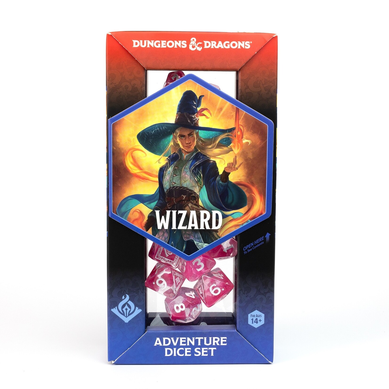 Sirius Dice D&D Adventure Dice Set - Wizard: Fuchsia