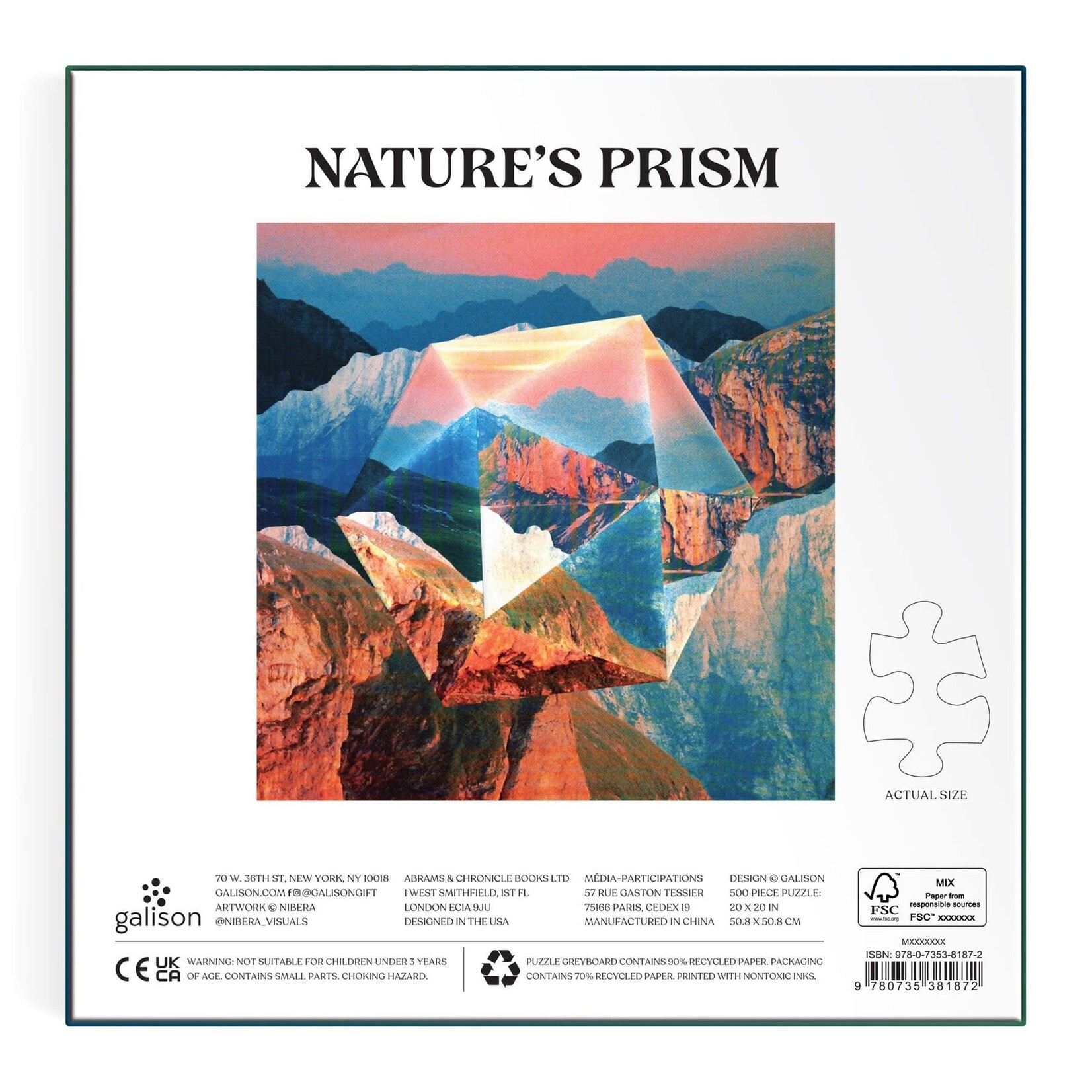 galison Nature's Prism 500 Piece Puzzle