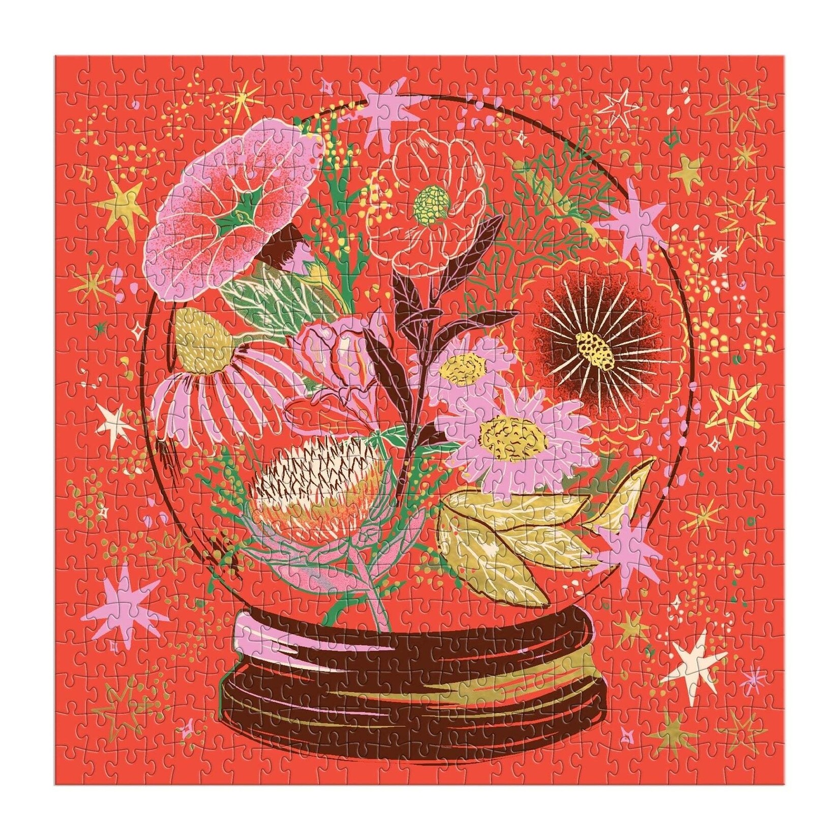 galison Flower Gazing 500 Piece Foil Puzzle