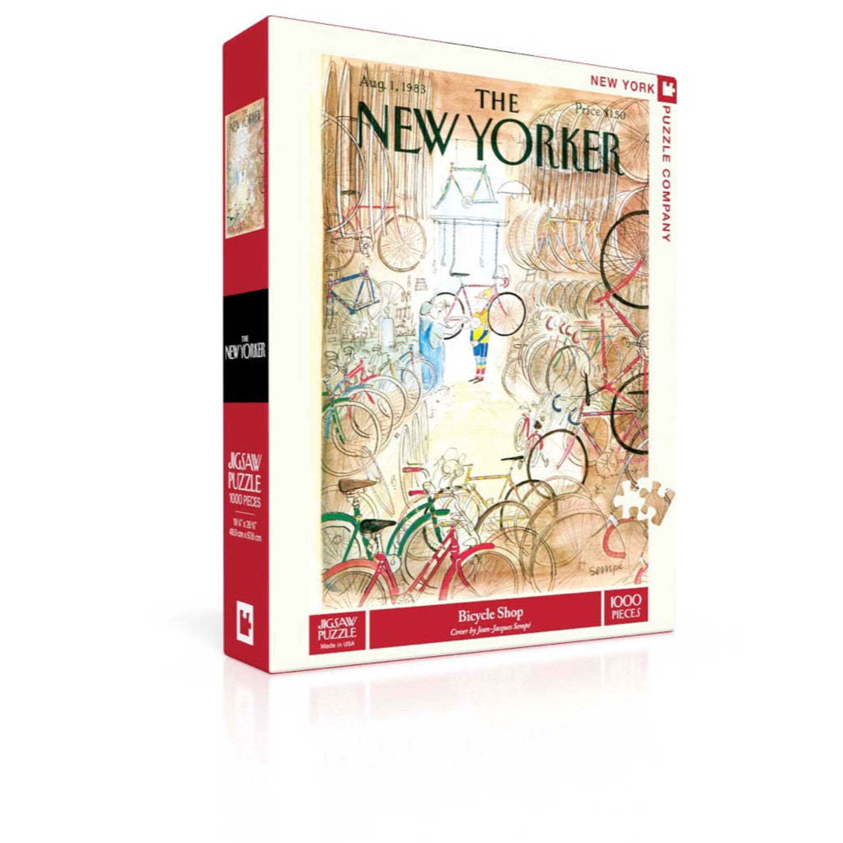New York Puzzle Co New Yorker, The - Bicycle Shop 1000 Piece Jigsaw Puzzle