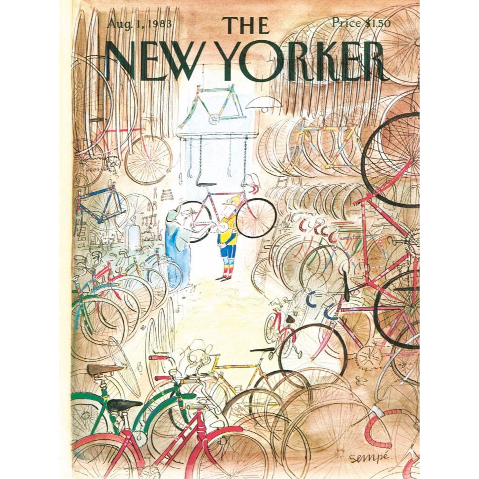 New York Puzzle Co New Yorker, The - Bicycle Shop 1000 Piece Jigsaw Puzzle