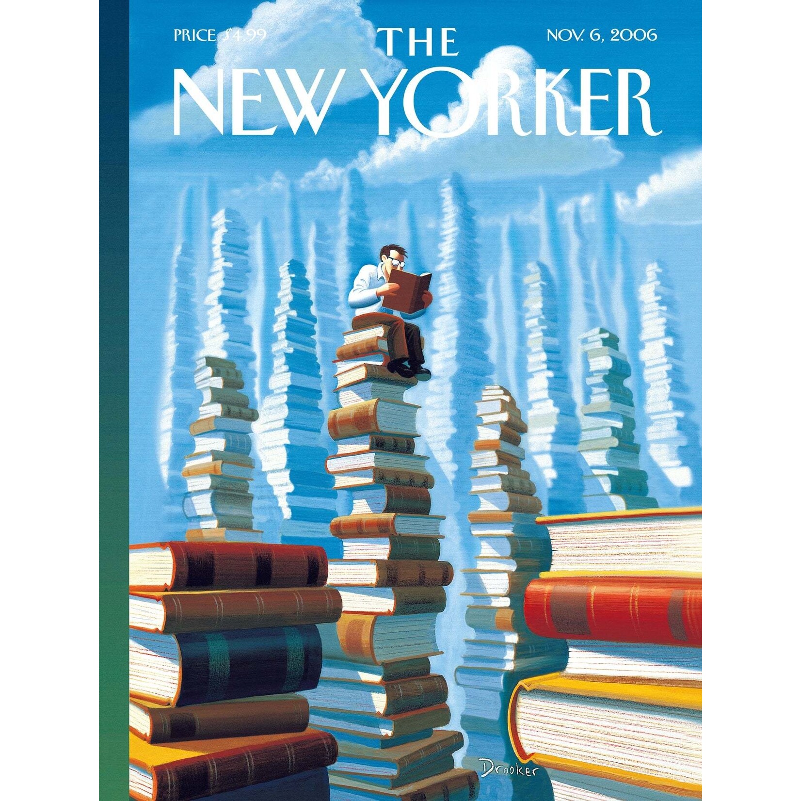 New York Puzzle Co New Yorker, The - Bookopolis 1000 Piece Jigsaw Puzzle