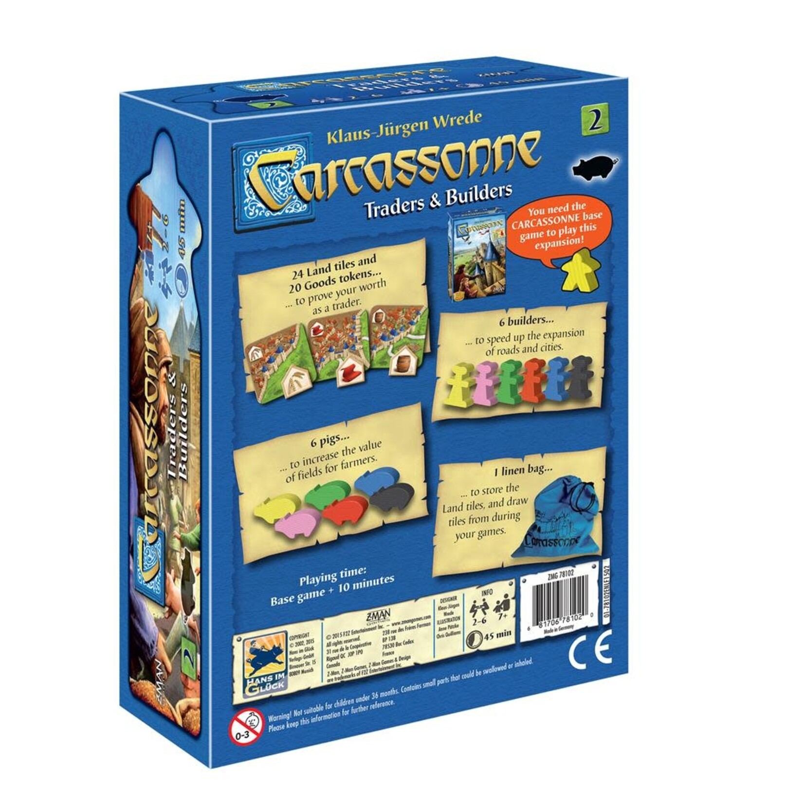 Z-Man Games Carcassonne: Expansion 2 - Traders and Builders