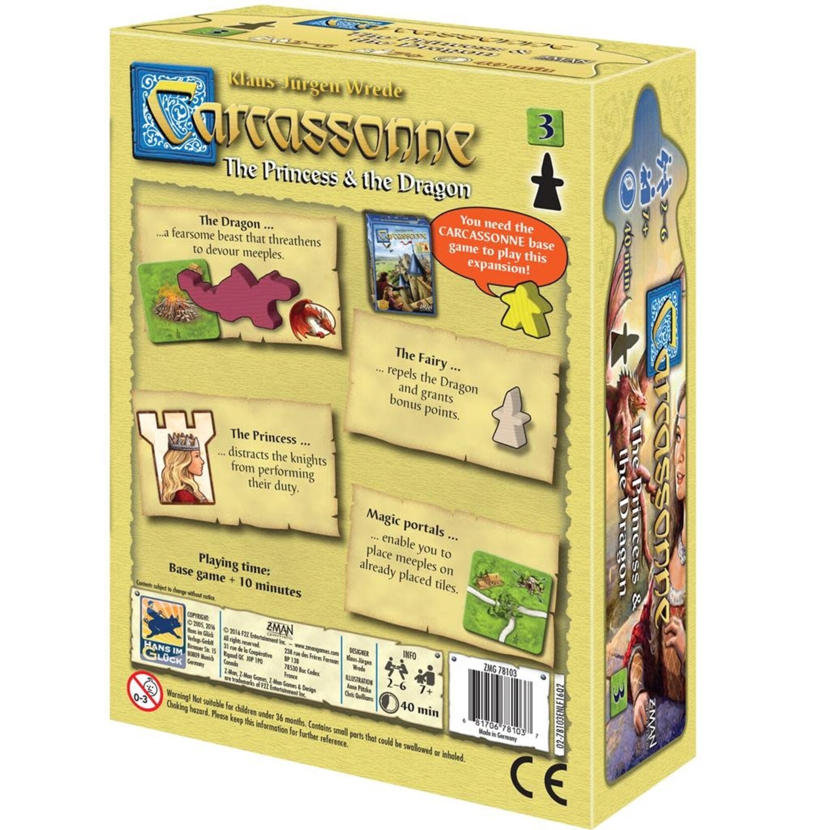 Z-Man Games Carcassonne: Expansion 3 - The Princess and the Dragon