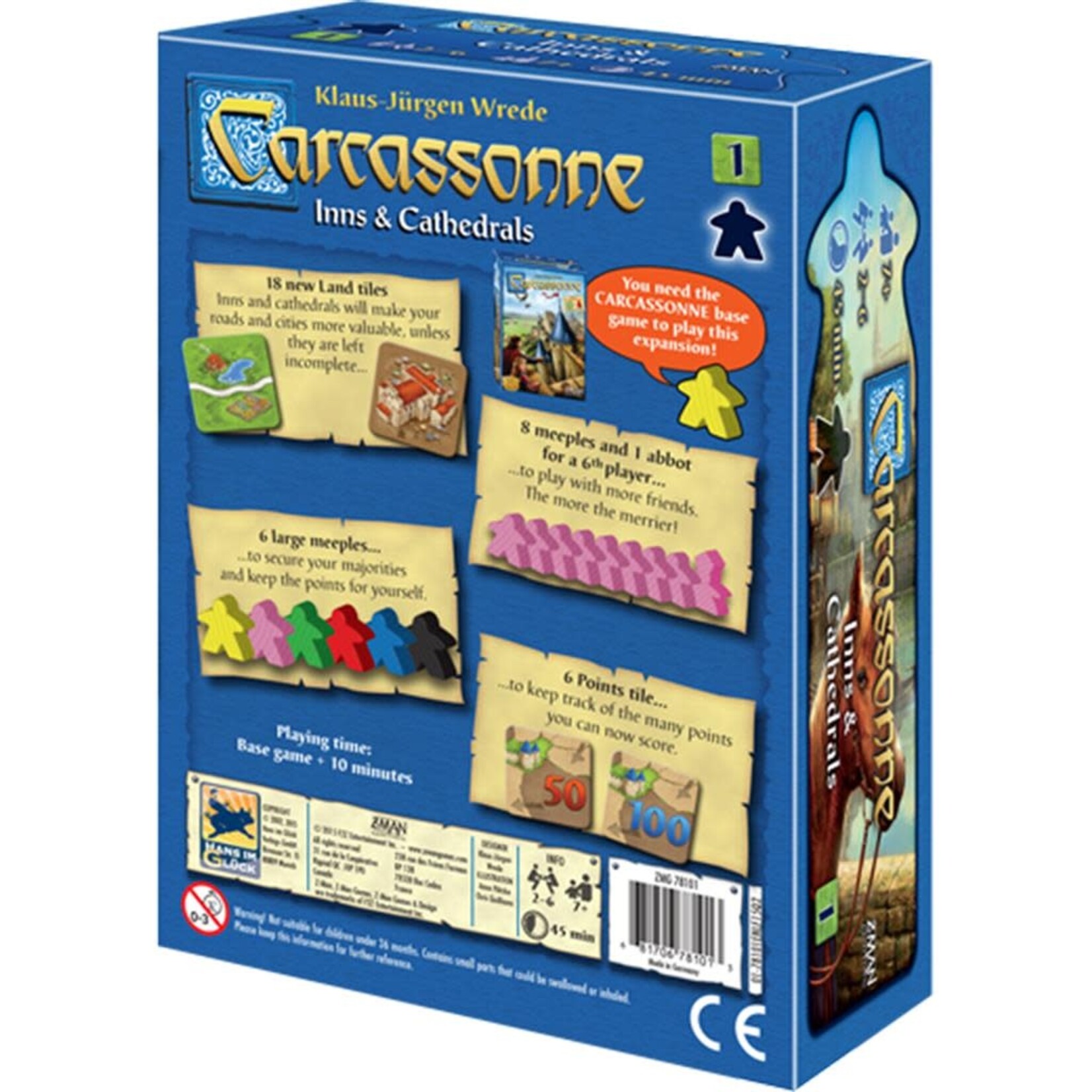 Hans Im Gluck Carcassonne: Expansion 1 - Inns & Cathedrals